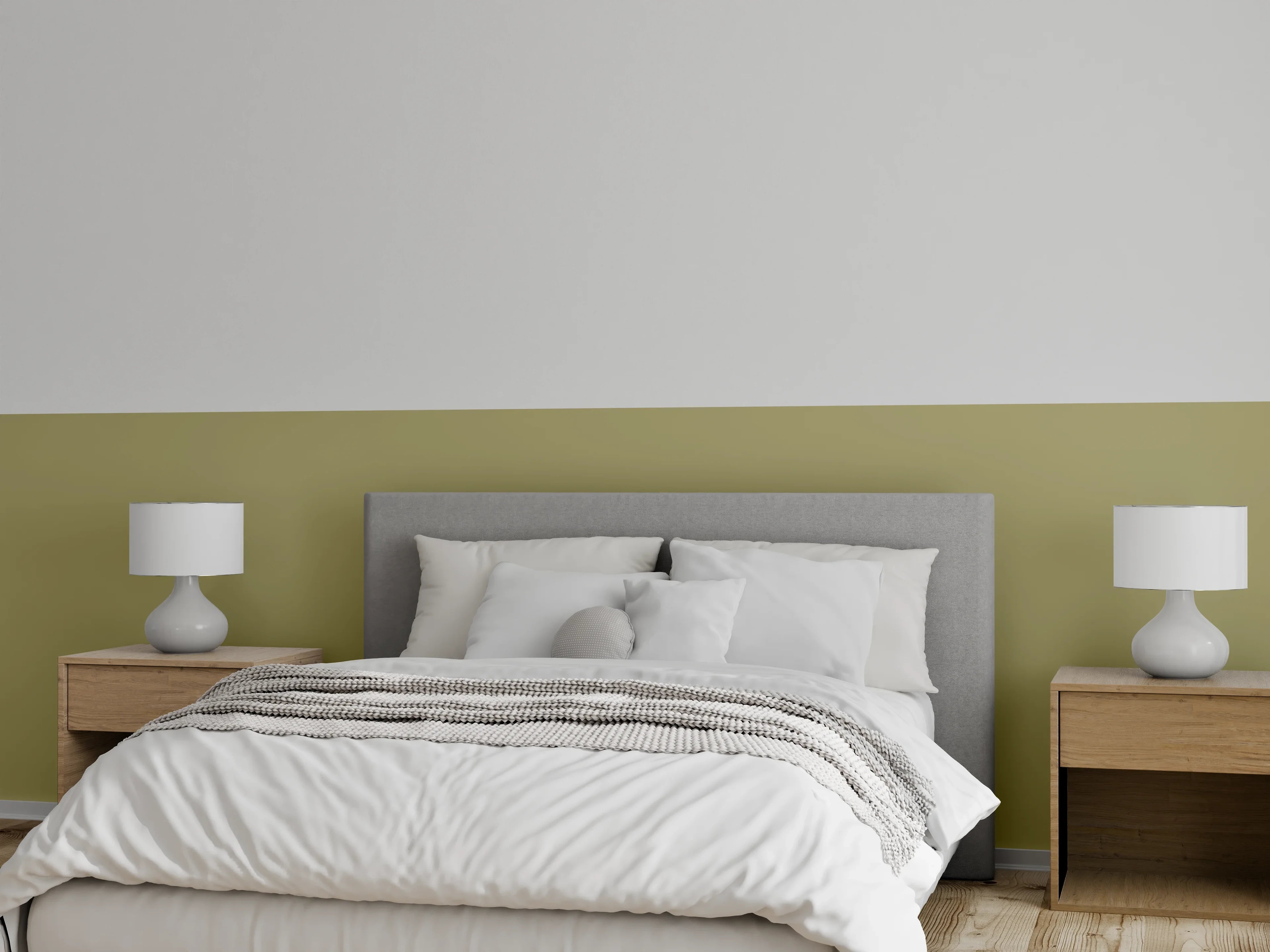 Wandverkleidung Schlafzimmer - RAL 1020 (olivgelb)
