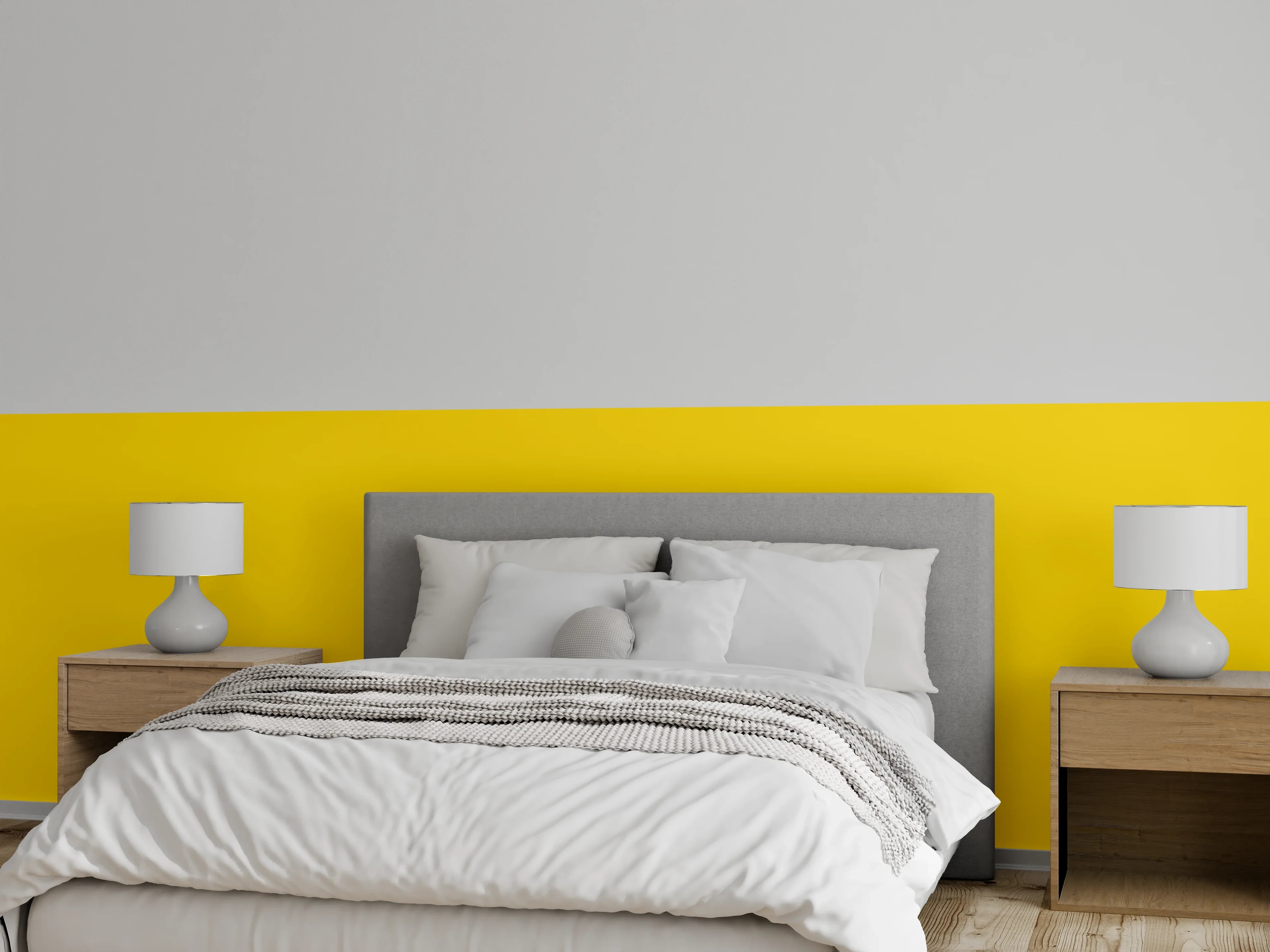 Wandverkleidung Schlafzimmer - RAL 1023 (Verkehrsgelb)