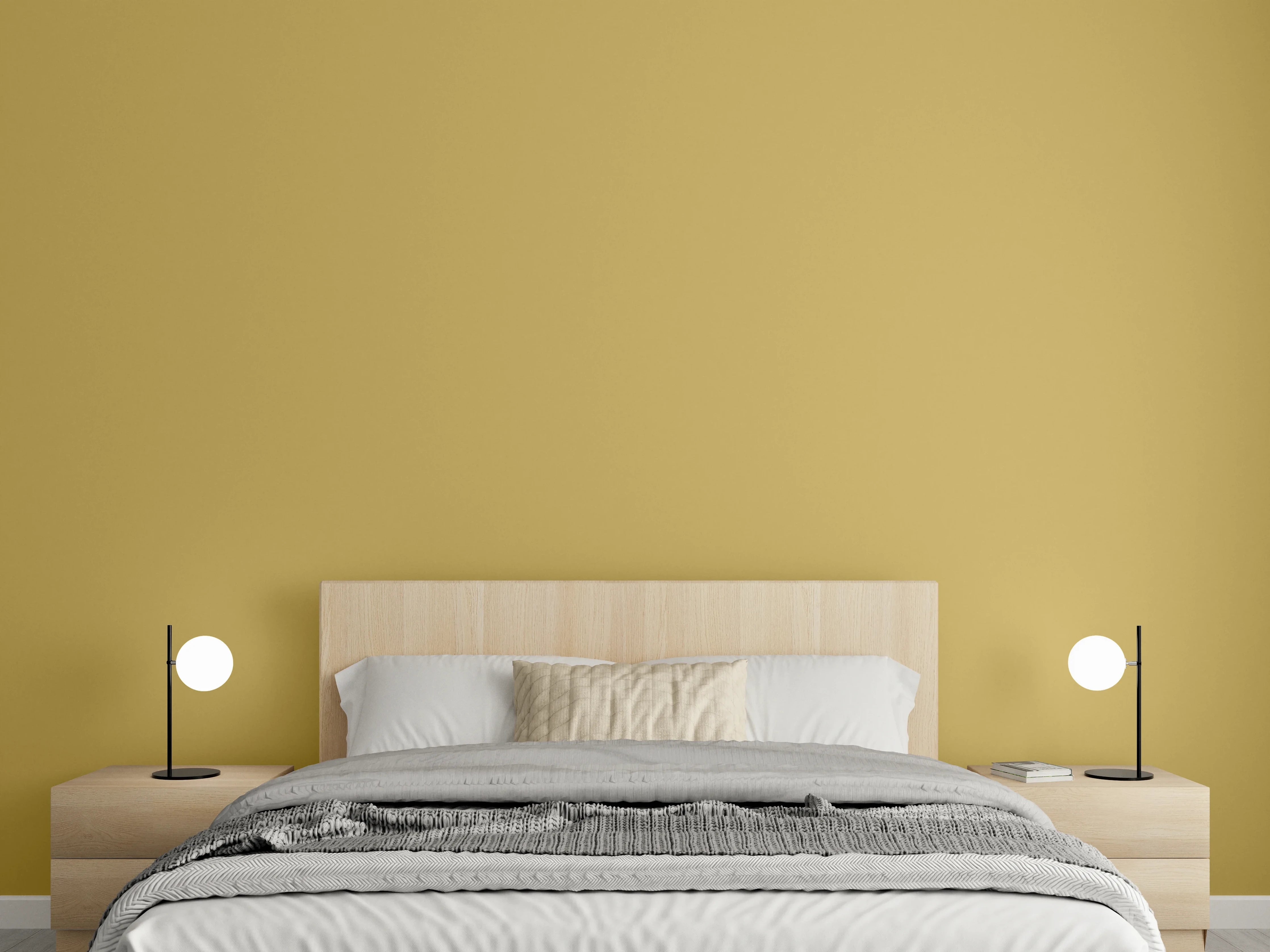 Wandverkleidung Schlafzimmer - RAL 1024 (Ockergelb)