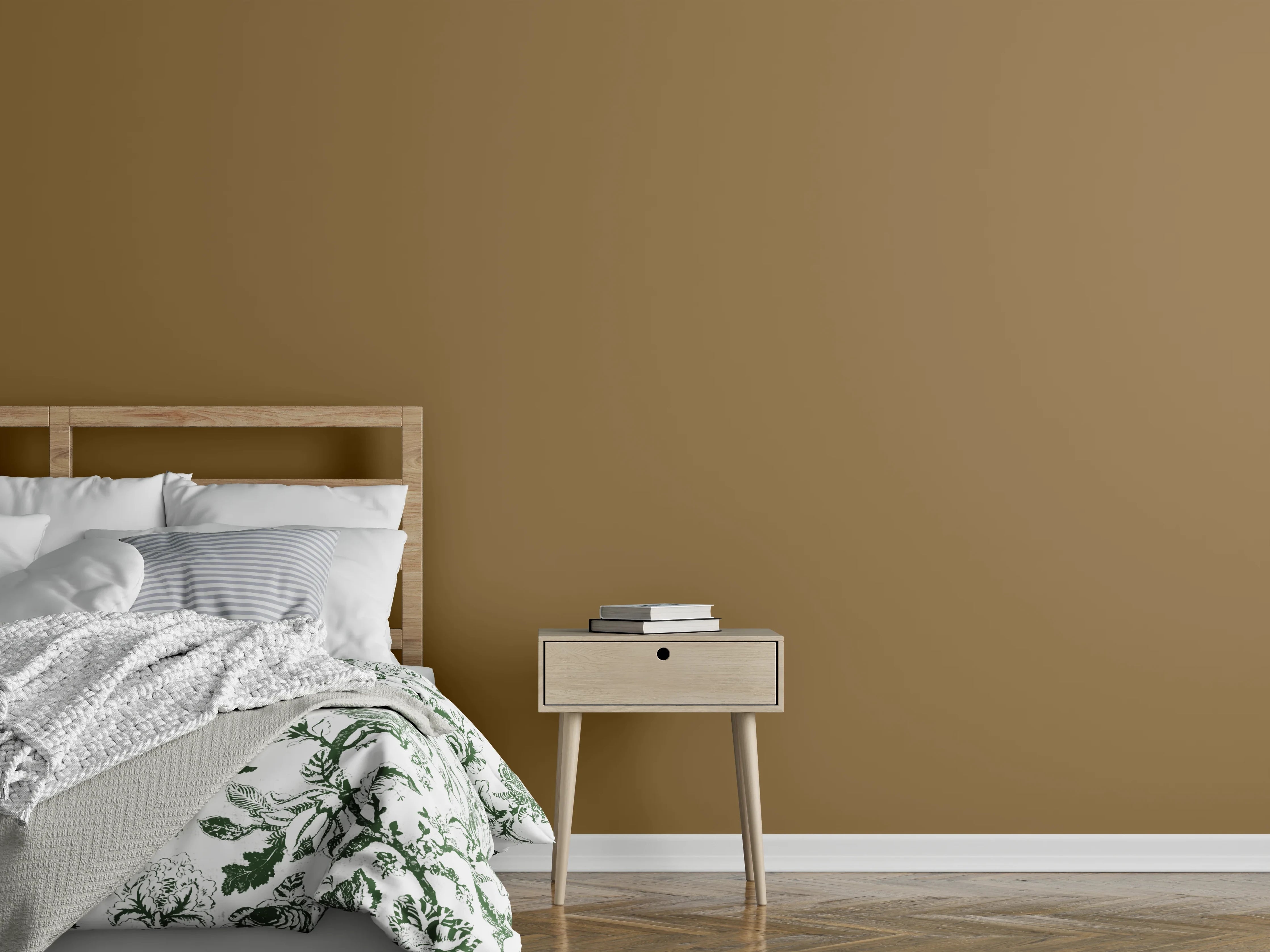 Wandverkleidung Schlafzimmer - RAL 1036 (Perlgold)