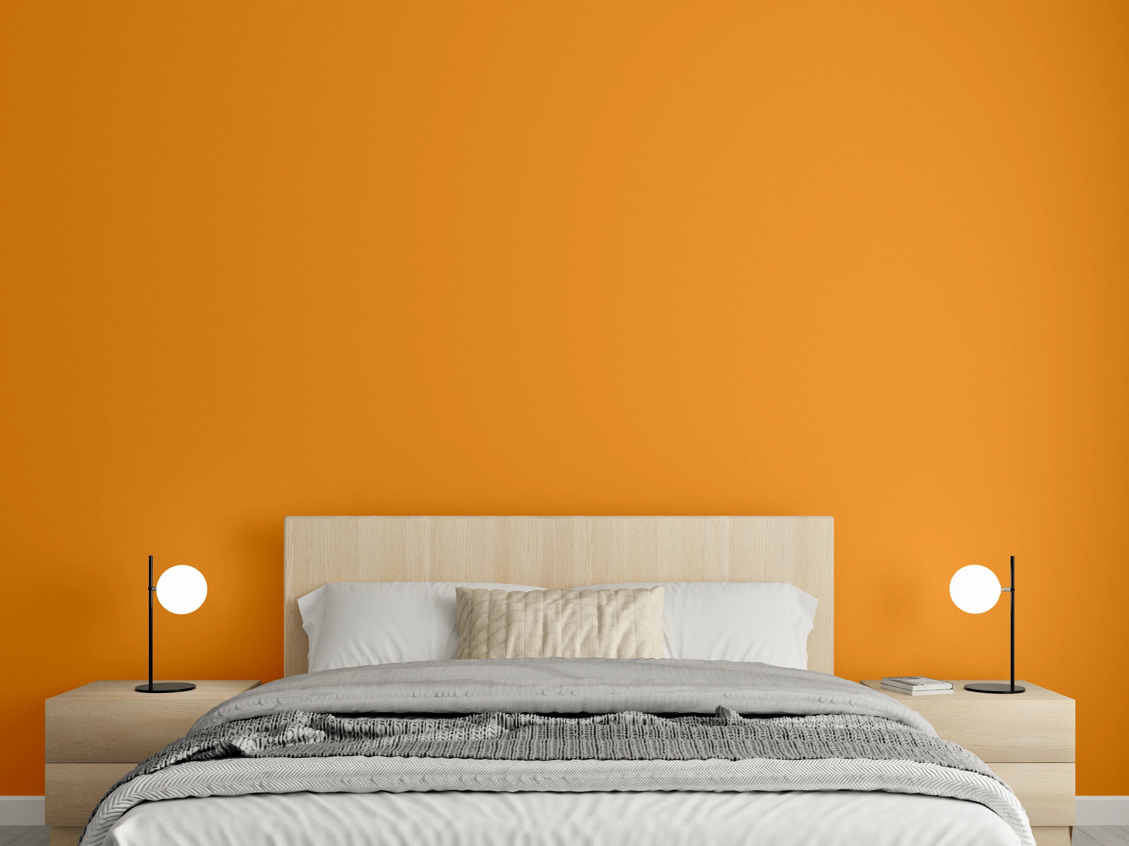 Wandverkleidung Schlafzimmer - RAL 2000 (Gelborange)