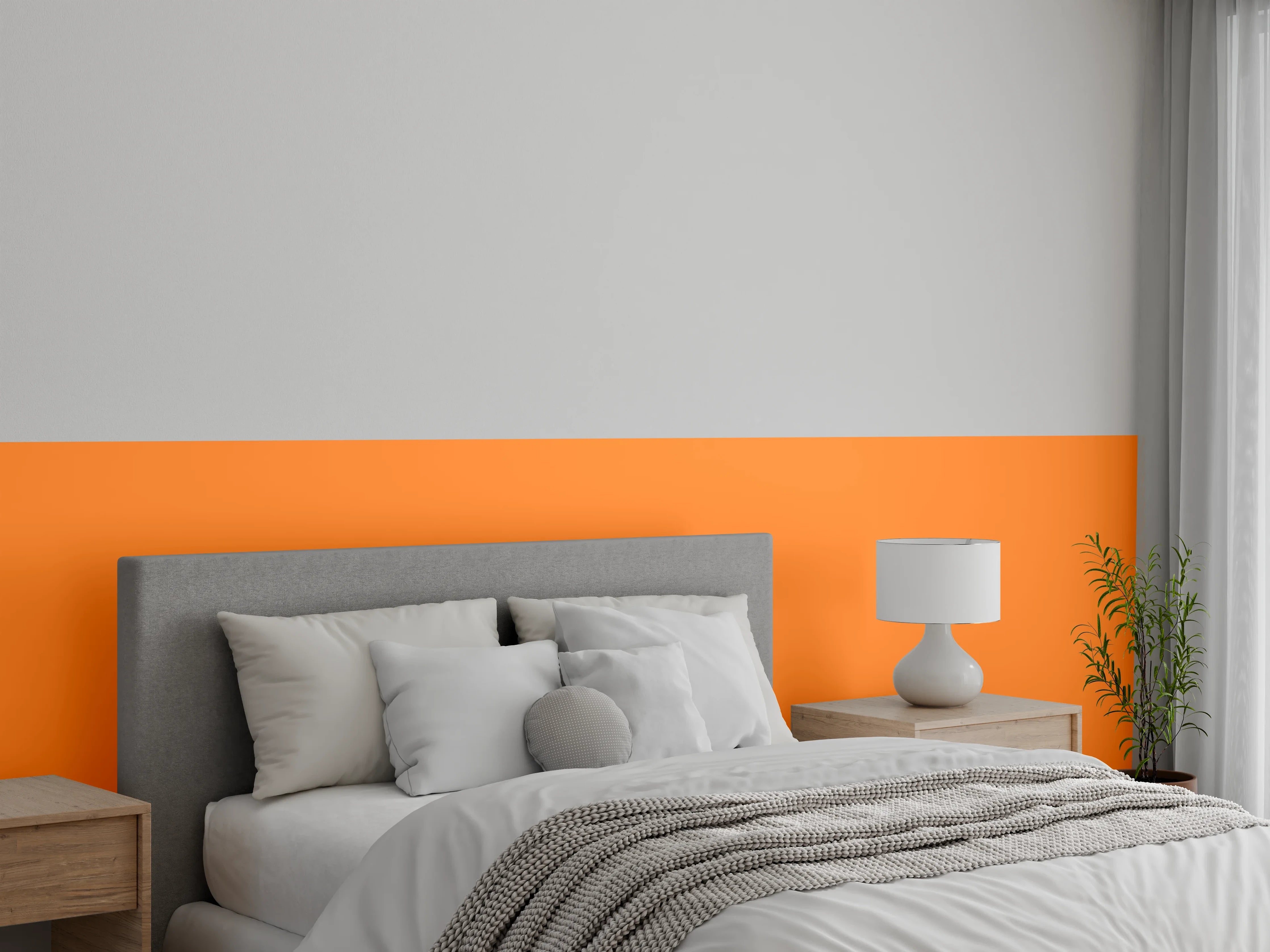Wandverkleidung Schlafzimmer - RAL 2003 (Pastellorange)