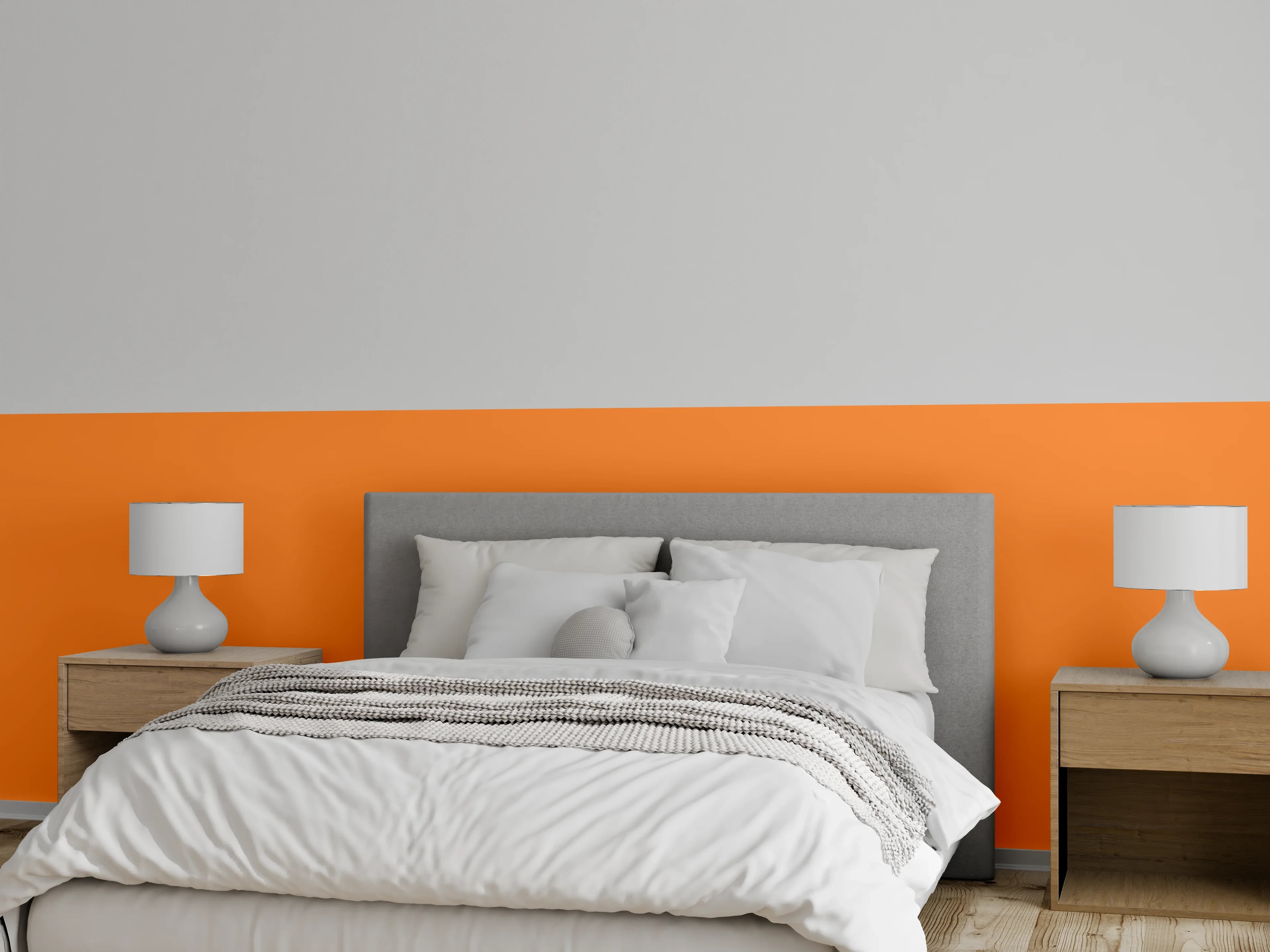 Wandverkleidung Schlafzimmer - RAL 2003 (Pastellorange)