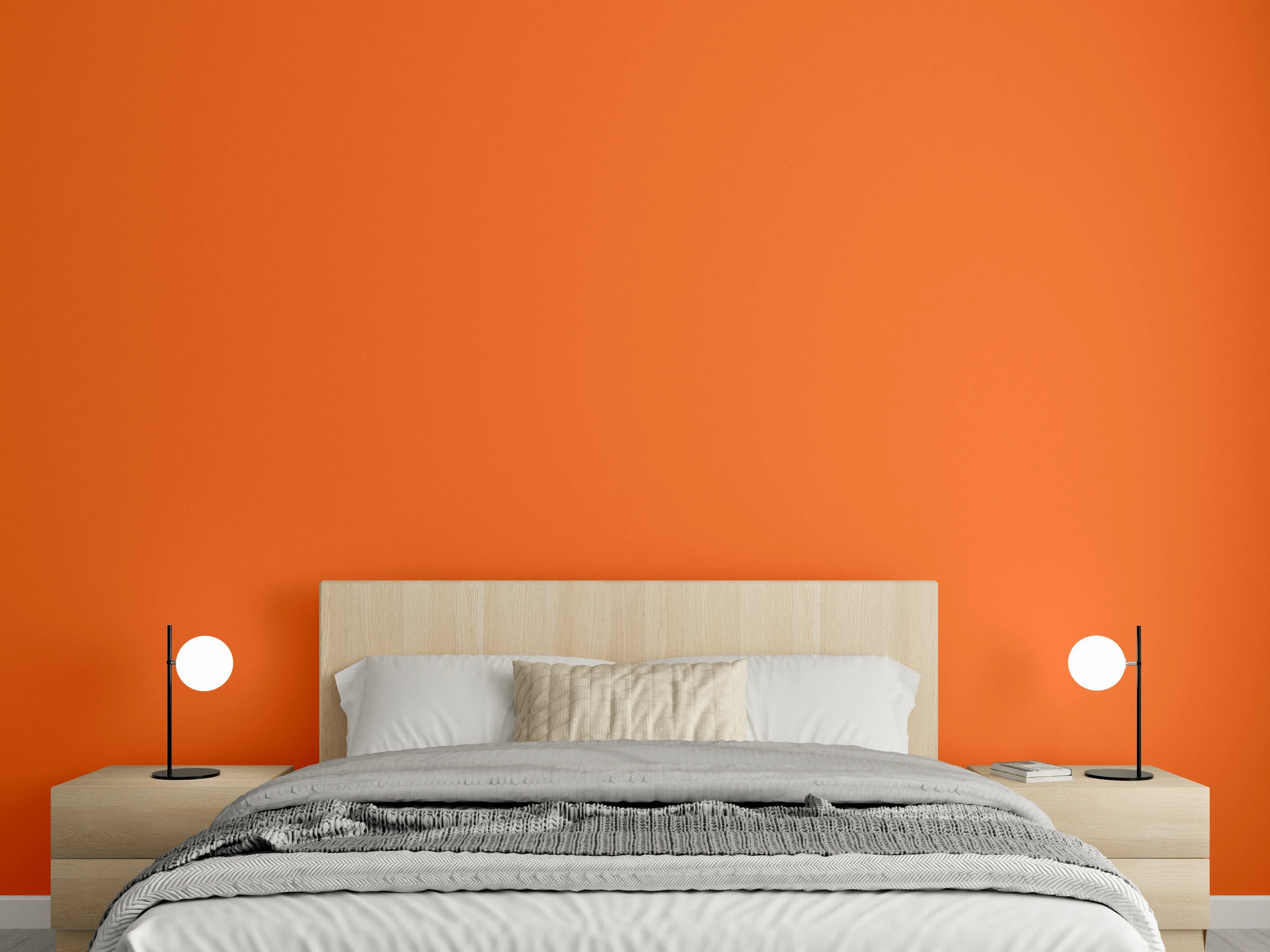 Wandverkleidung Schlafzimmer - RAL 2004 (Reines Orange)