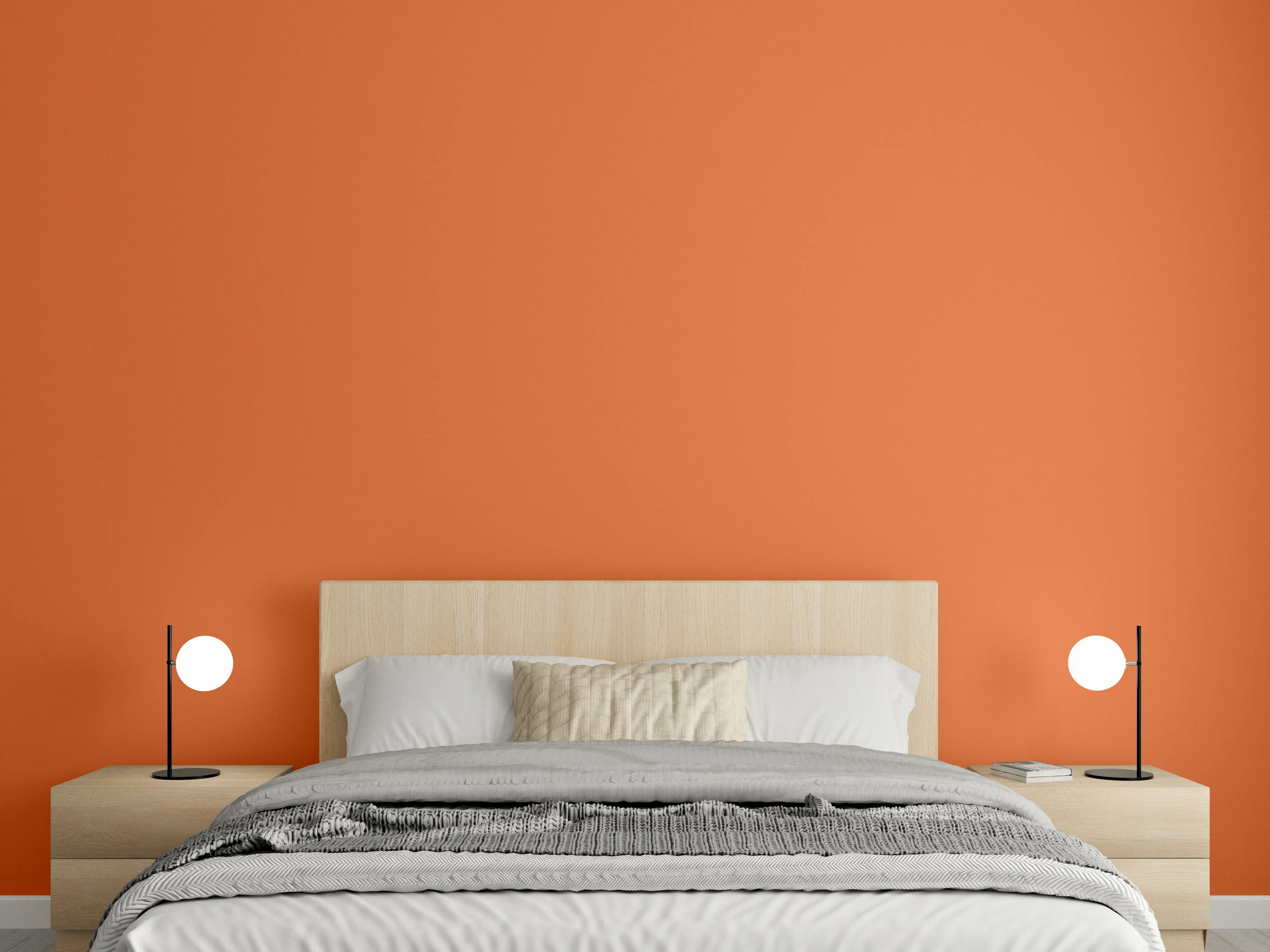 Wandverkleidung Schlafzimmer - RAL 2010 (Signalorange)