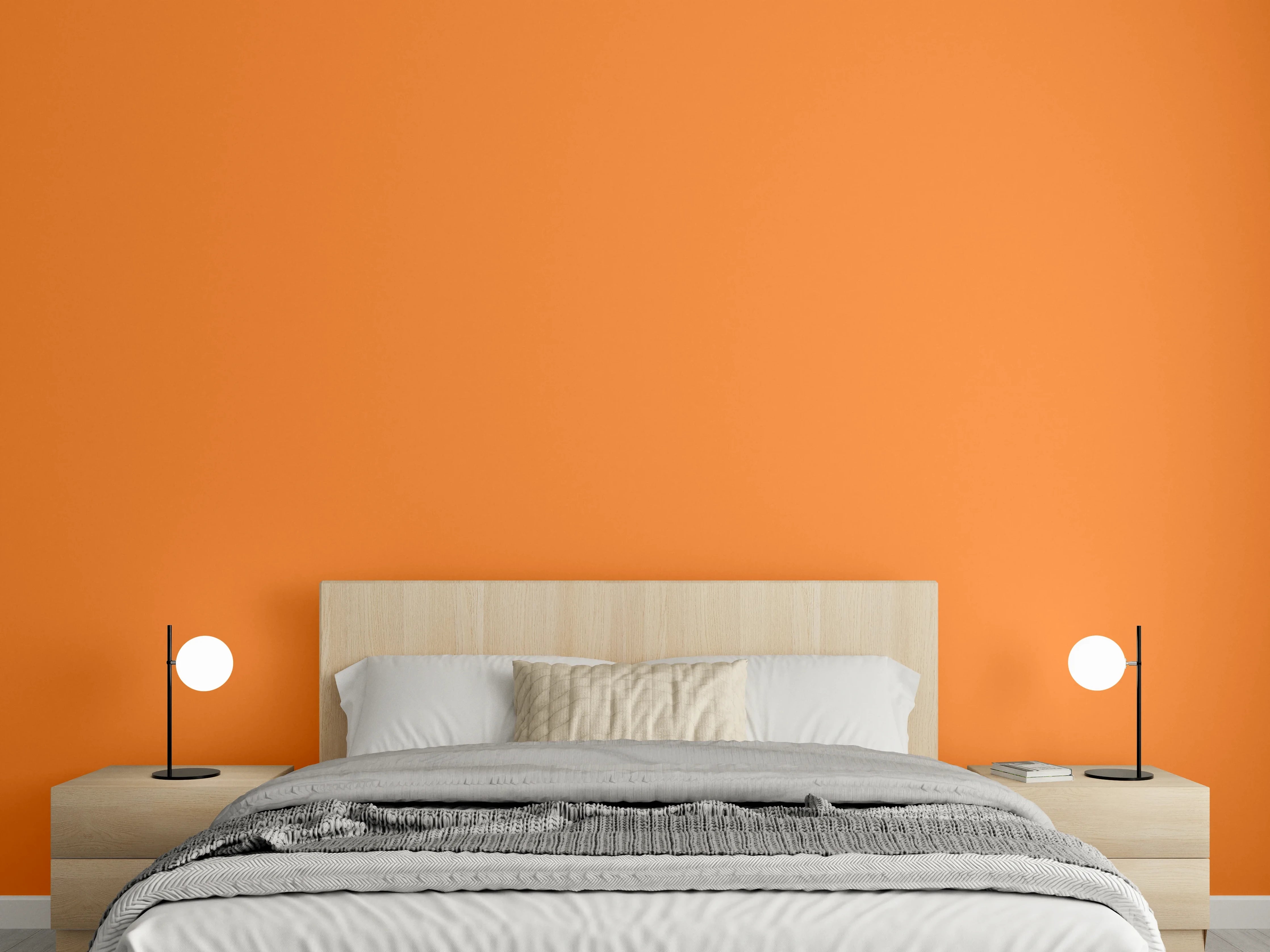 Wandverkleidung Schlafzimmer - RAL 2011 (Tieforange)