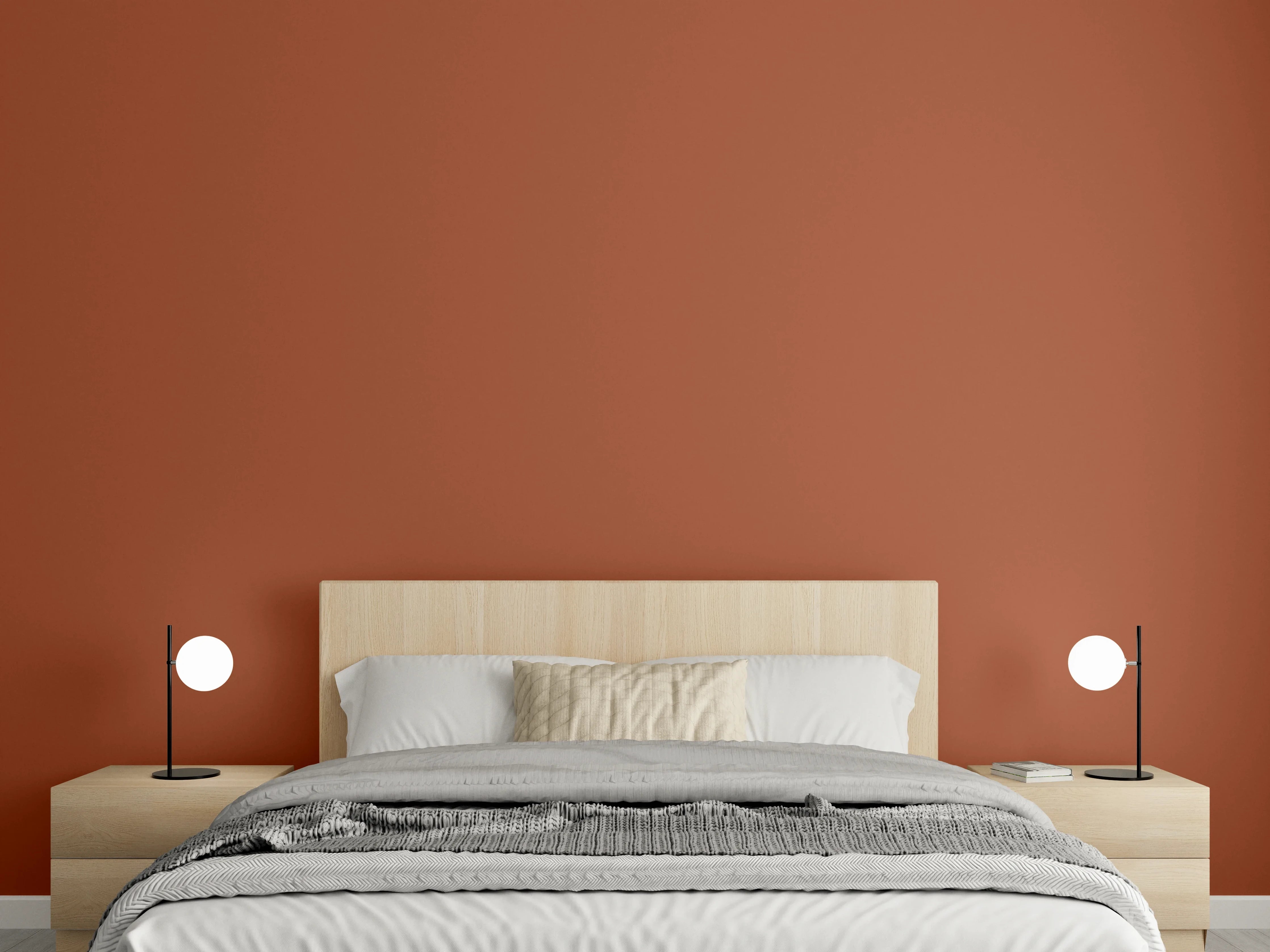 Wandverkleidung Schlafzimmer - RAL 2013 (Perlorange)