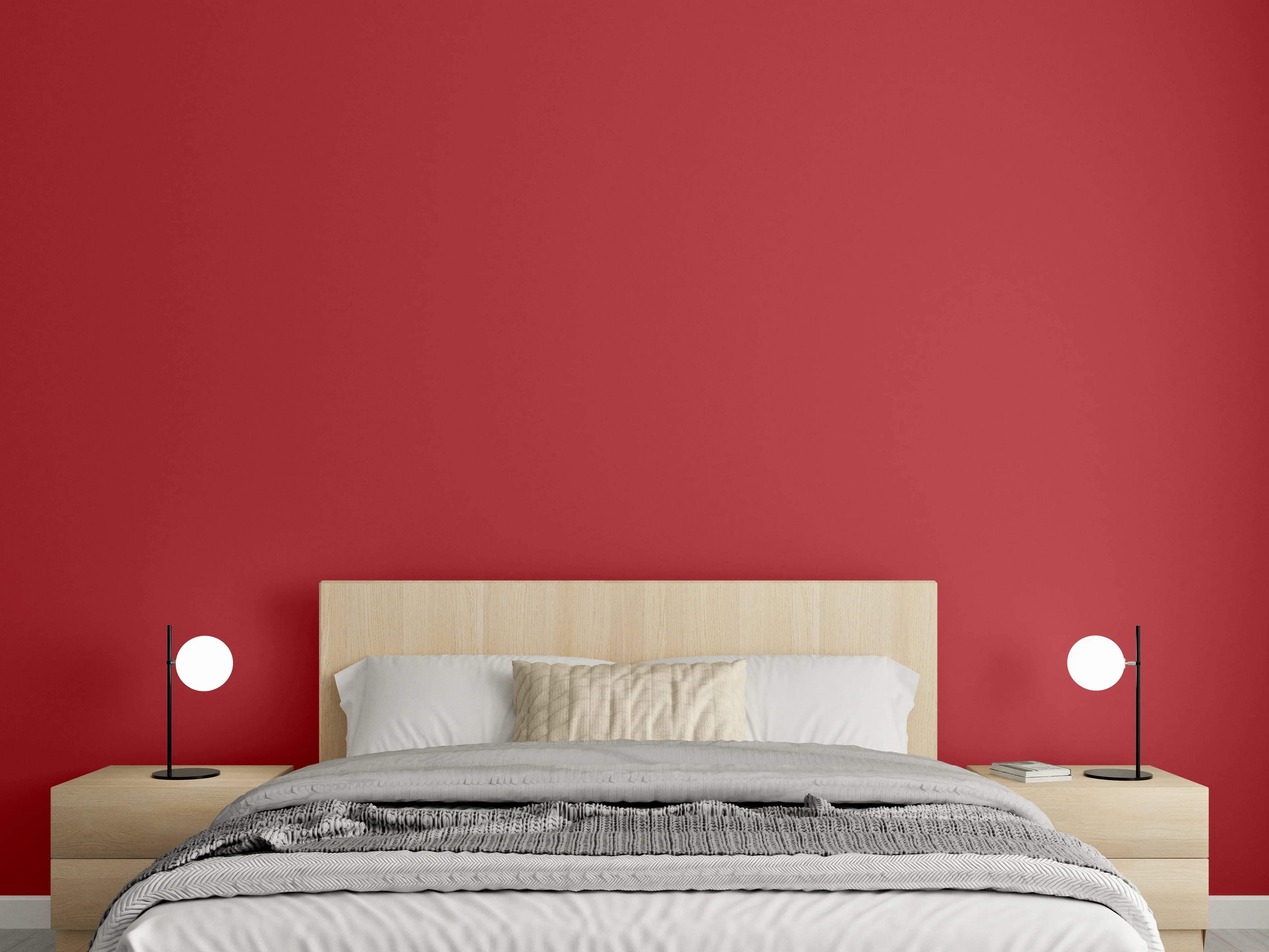Wandverkleidung Schlafzimmer - RAL 3001 (Signalrot)