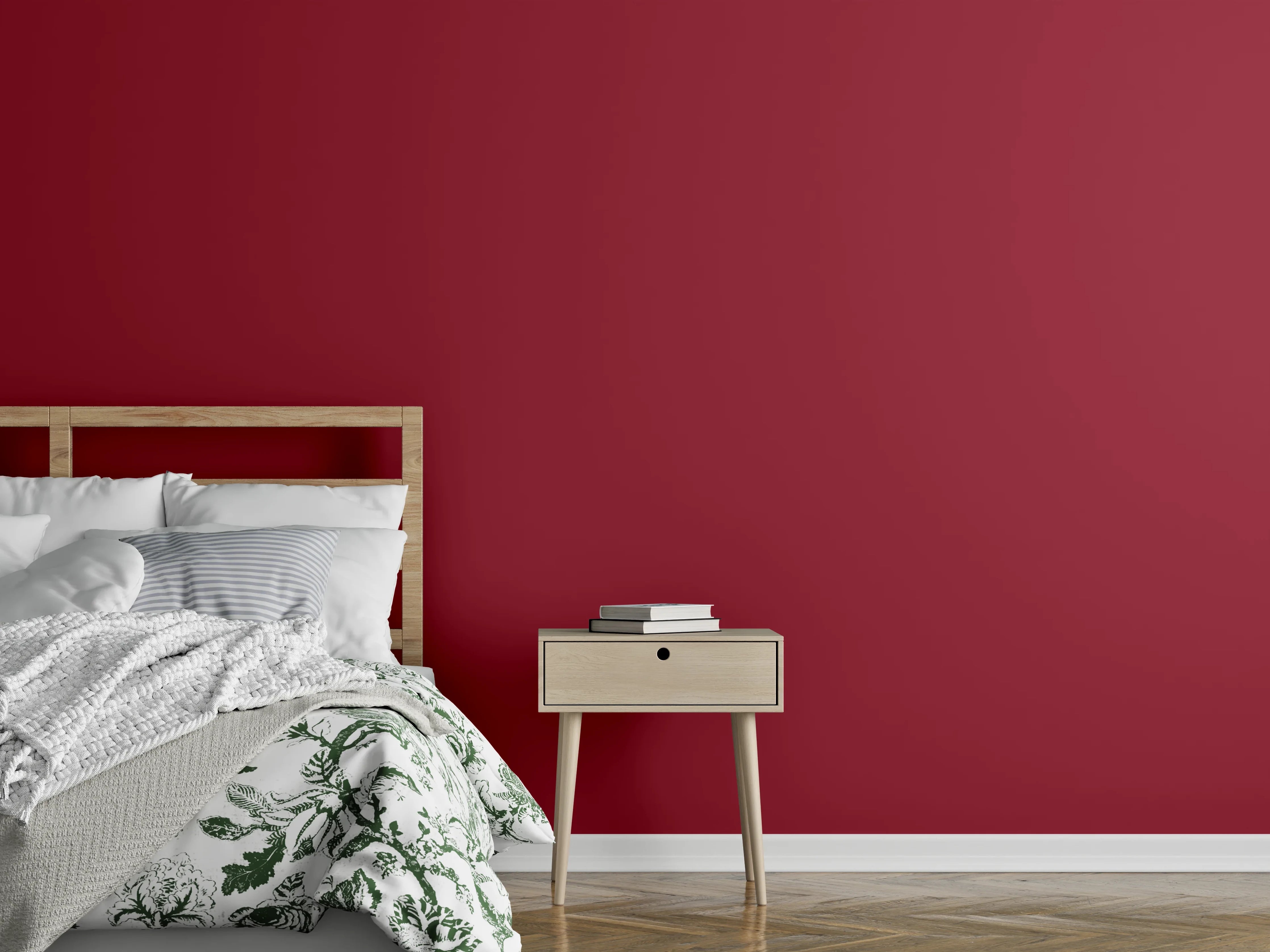 Wandverkleidung Schlafzimmer - RAL 3003 (Rubinrot)