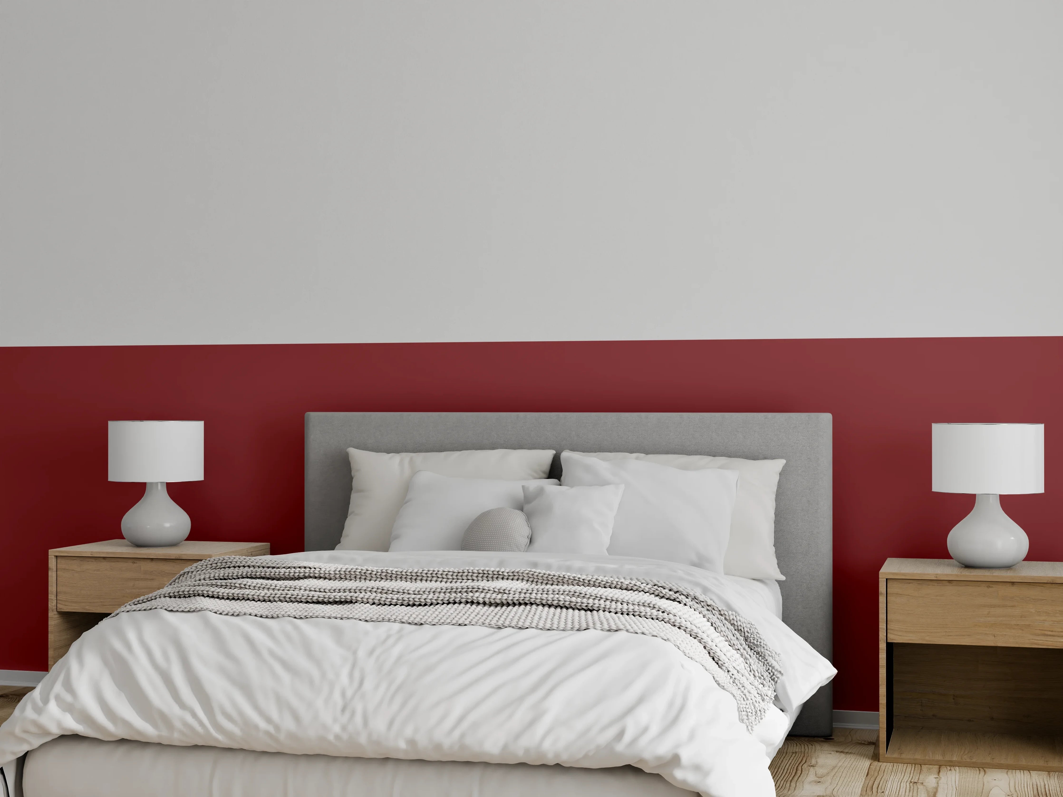 Wandverkleidung Schlafzimmer - RAL 3011 (Braunrot)