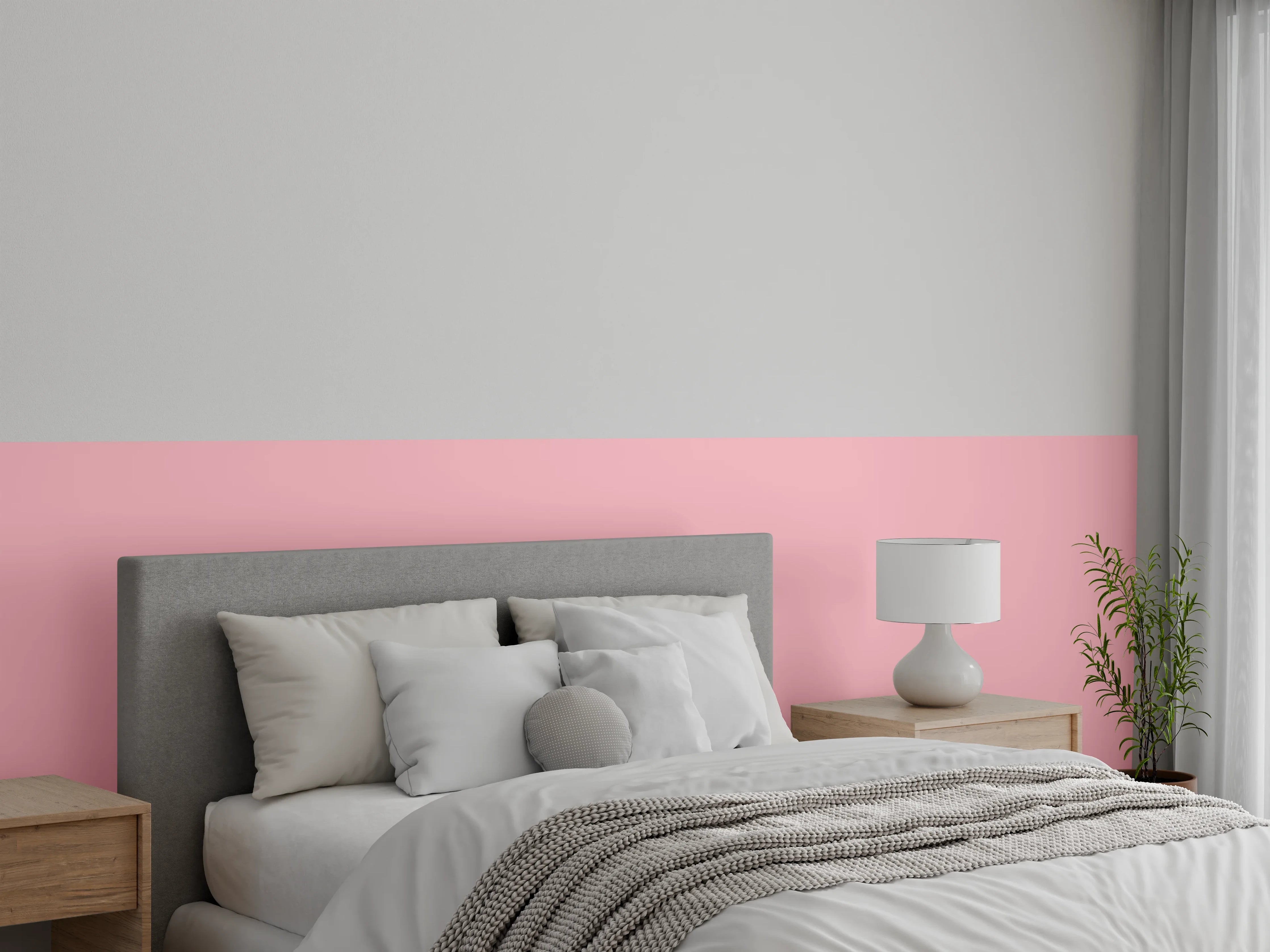 Wandverkleidung Schlafzimmer - RAL 3015 (Hellrosa)