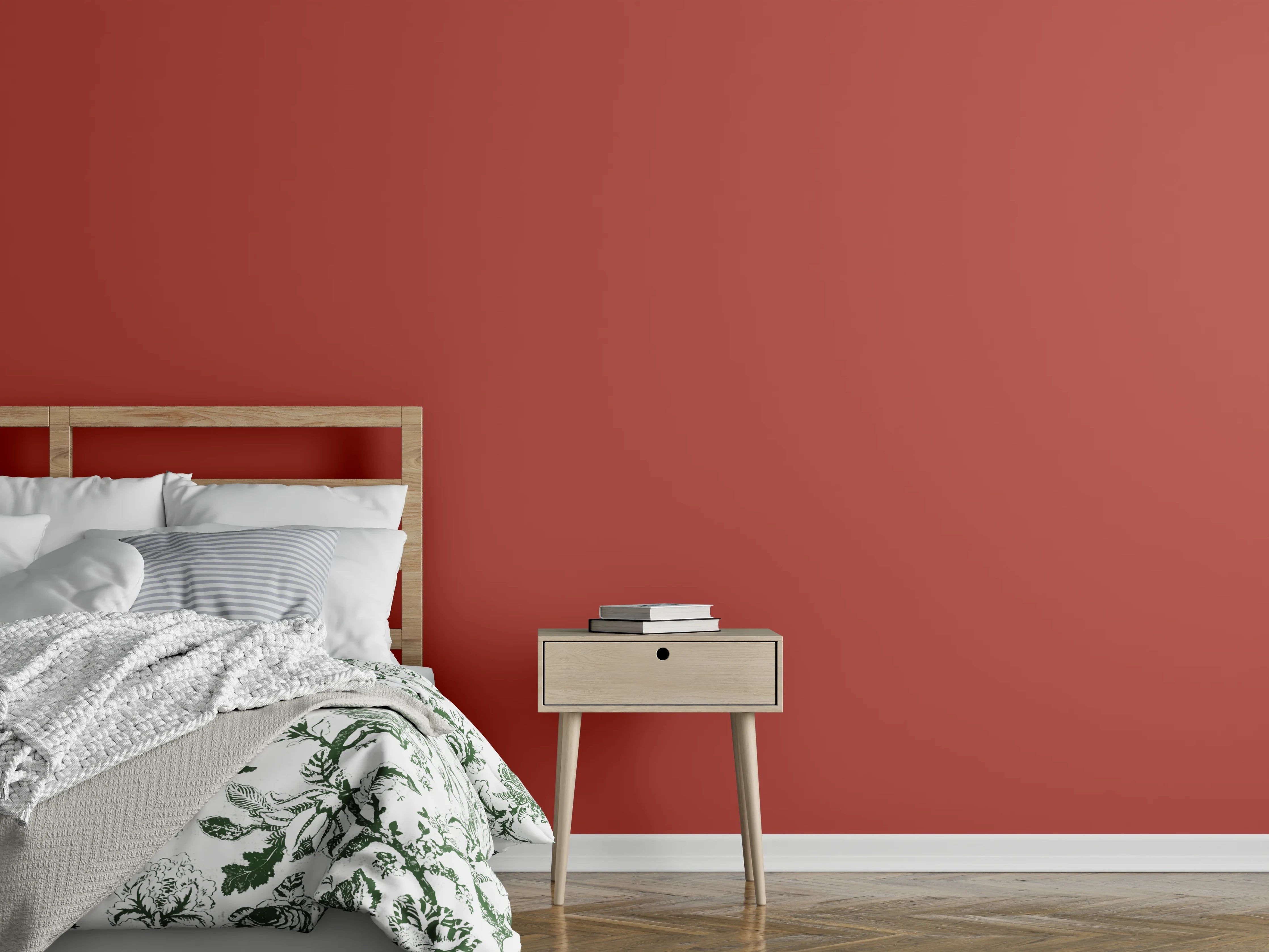 Wandverkleidung Schlafzimmer - RAL 3033 (Perlrosa)
