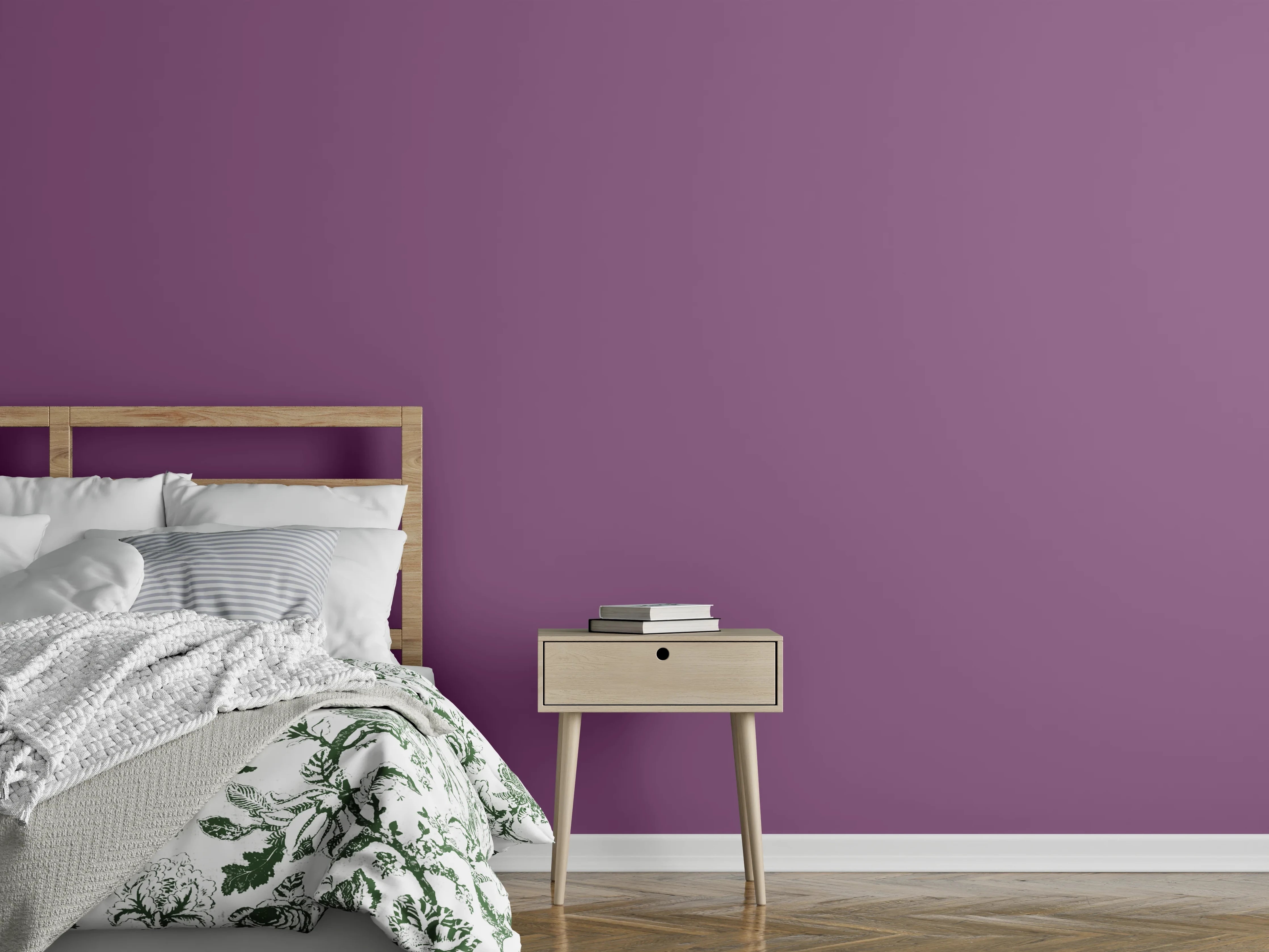 Wandverkleidung Schlafzimmer - RAL 4001 (Rotflieder)