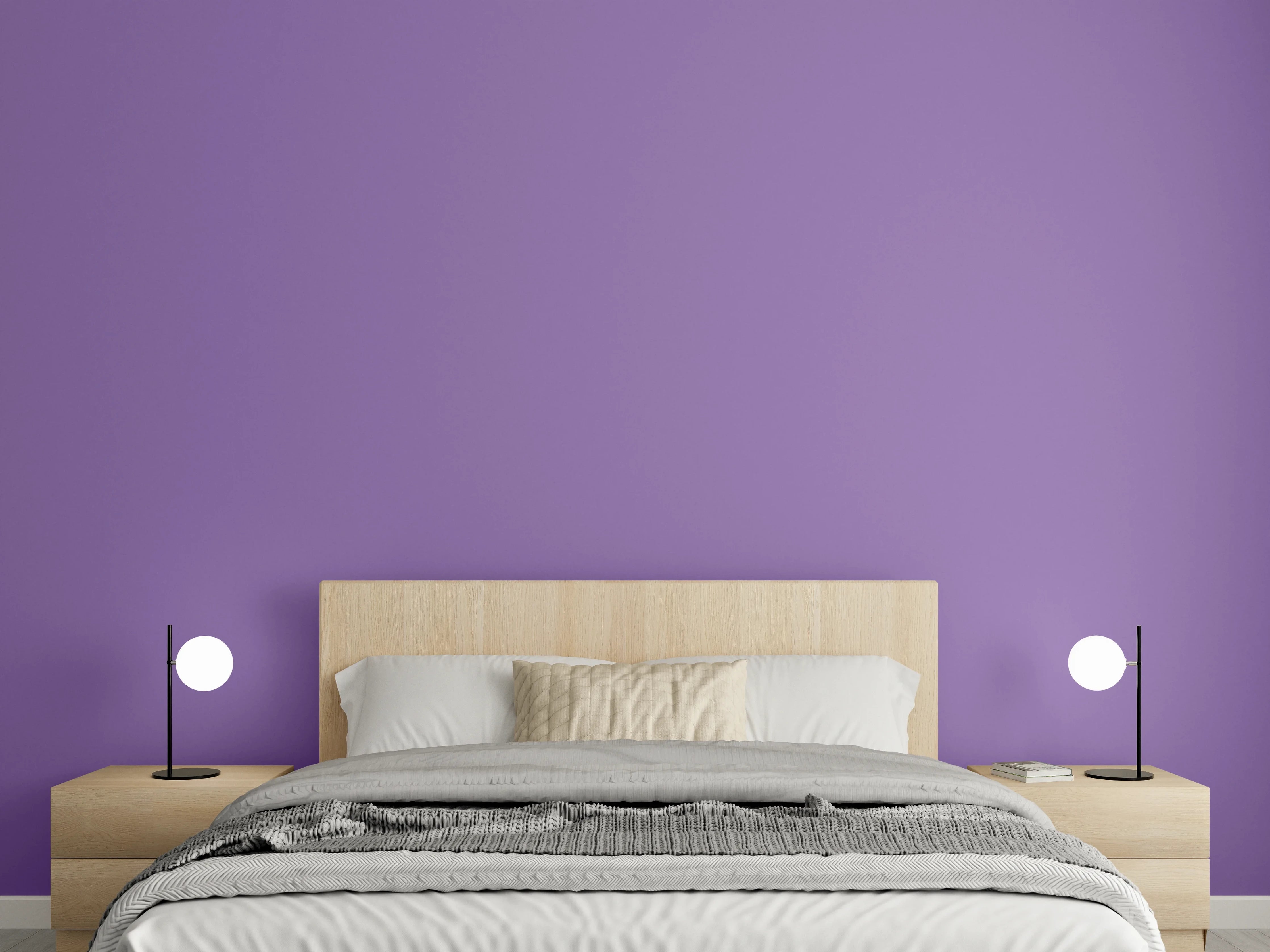 Wandverkleidung Schlafzimmer - RAL 4005 (Fliederblau)