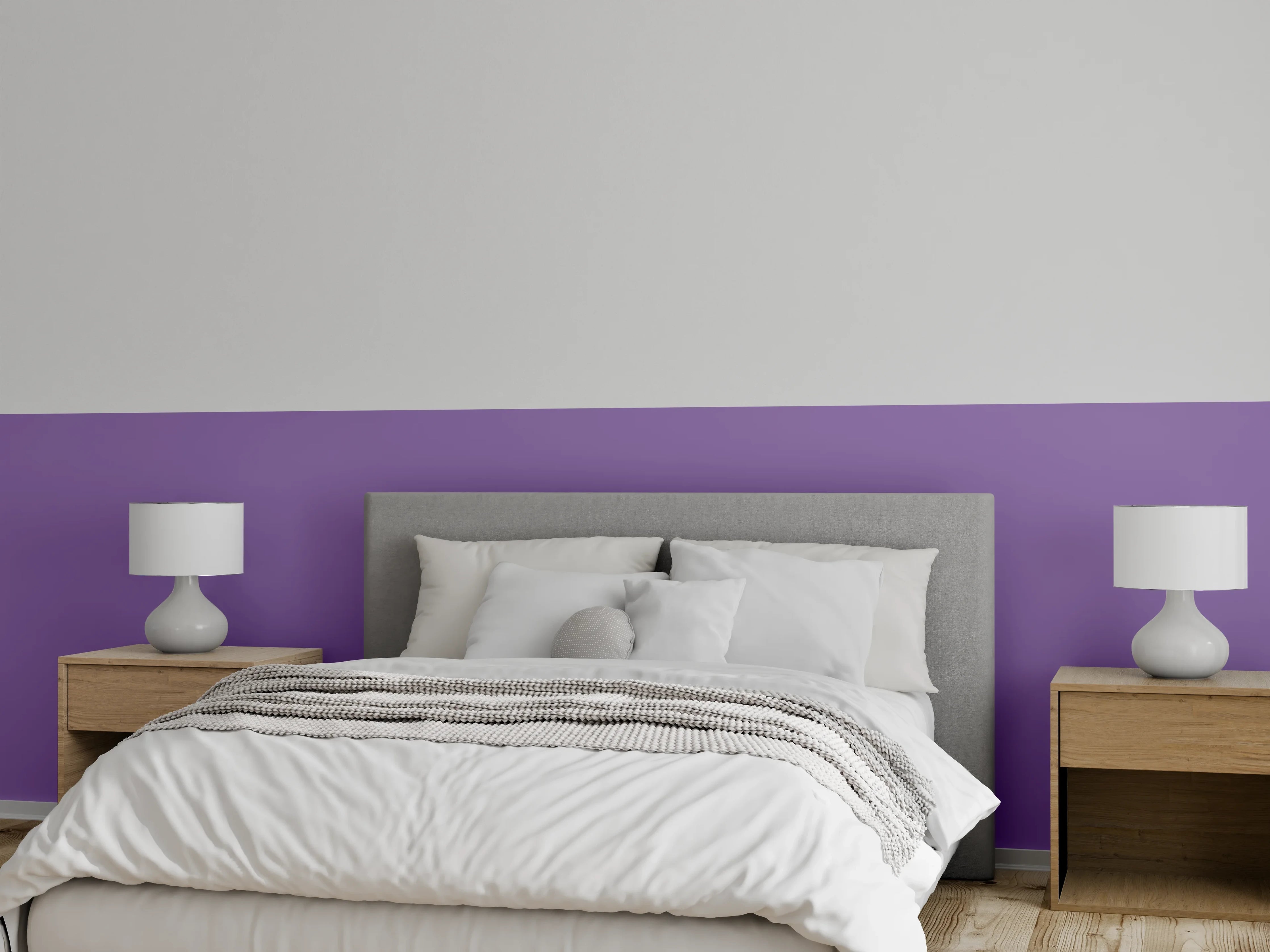 Wandverkleidung Schlafzimmer - RAL 4005 (Fliederblau)