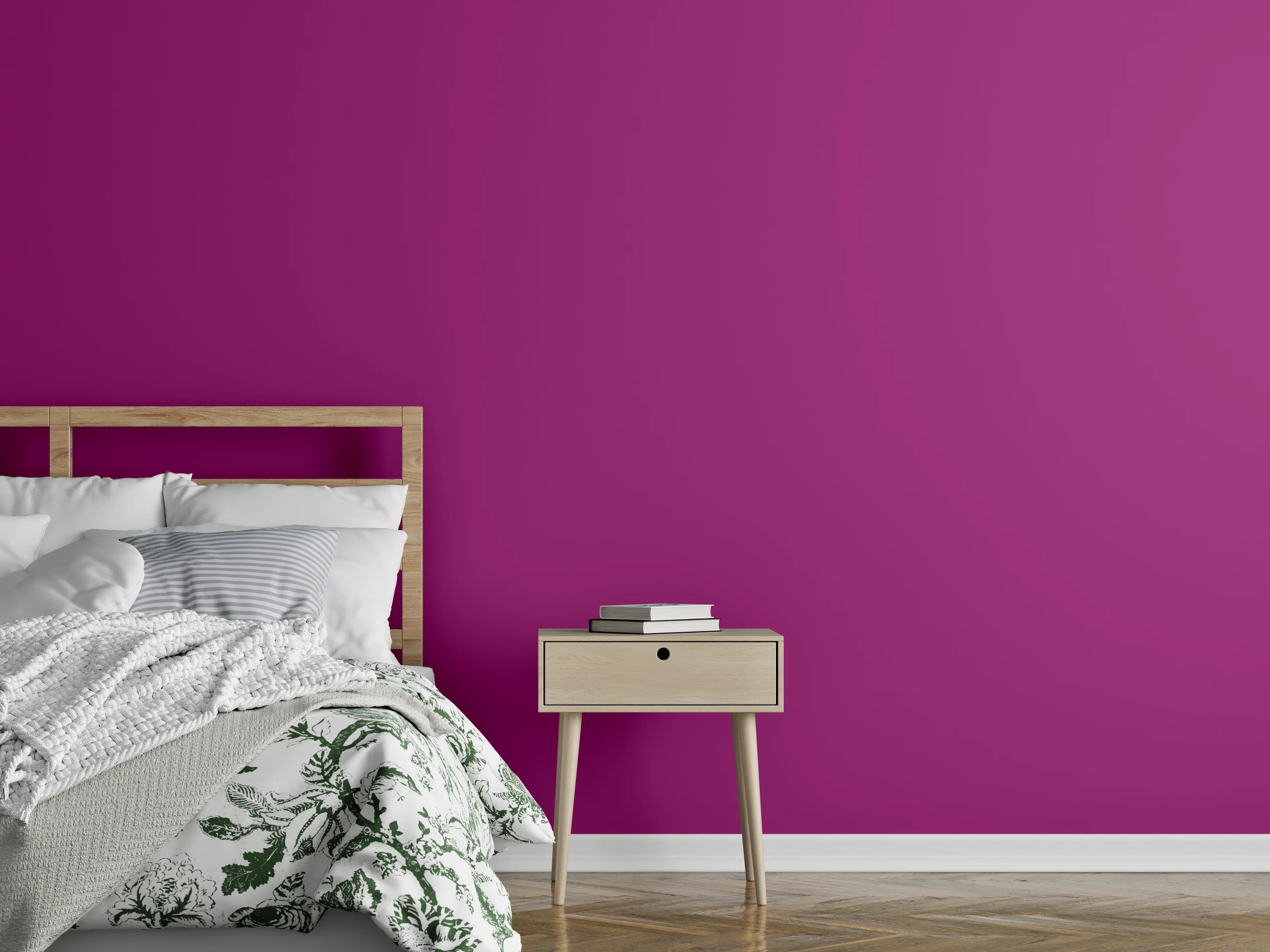 Wandverkleidung Schlafzimmer - RAL 4006 (Verkehrsviolett)