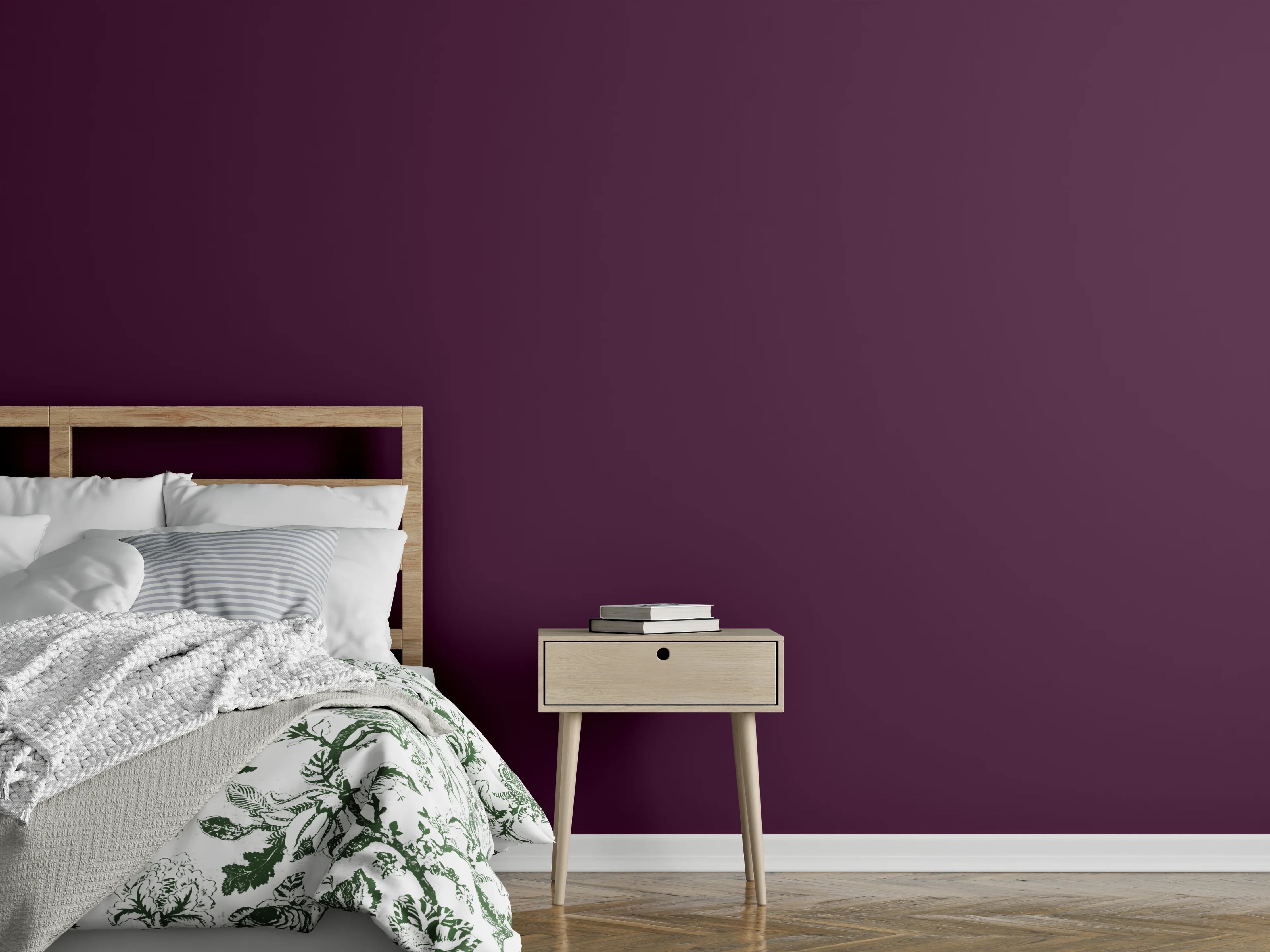 Wandverkleidung Schlafzimmer - RAL 4007 (Purpurviolett)