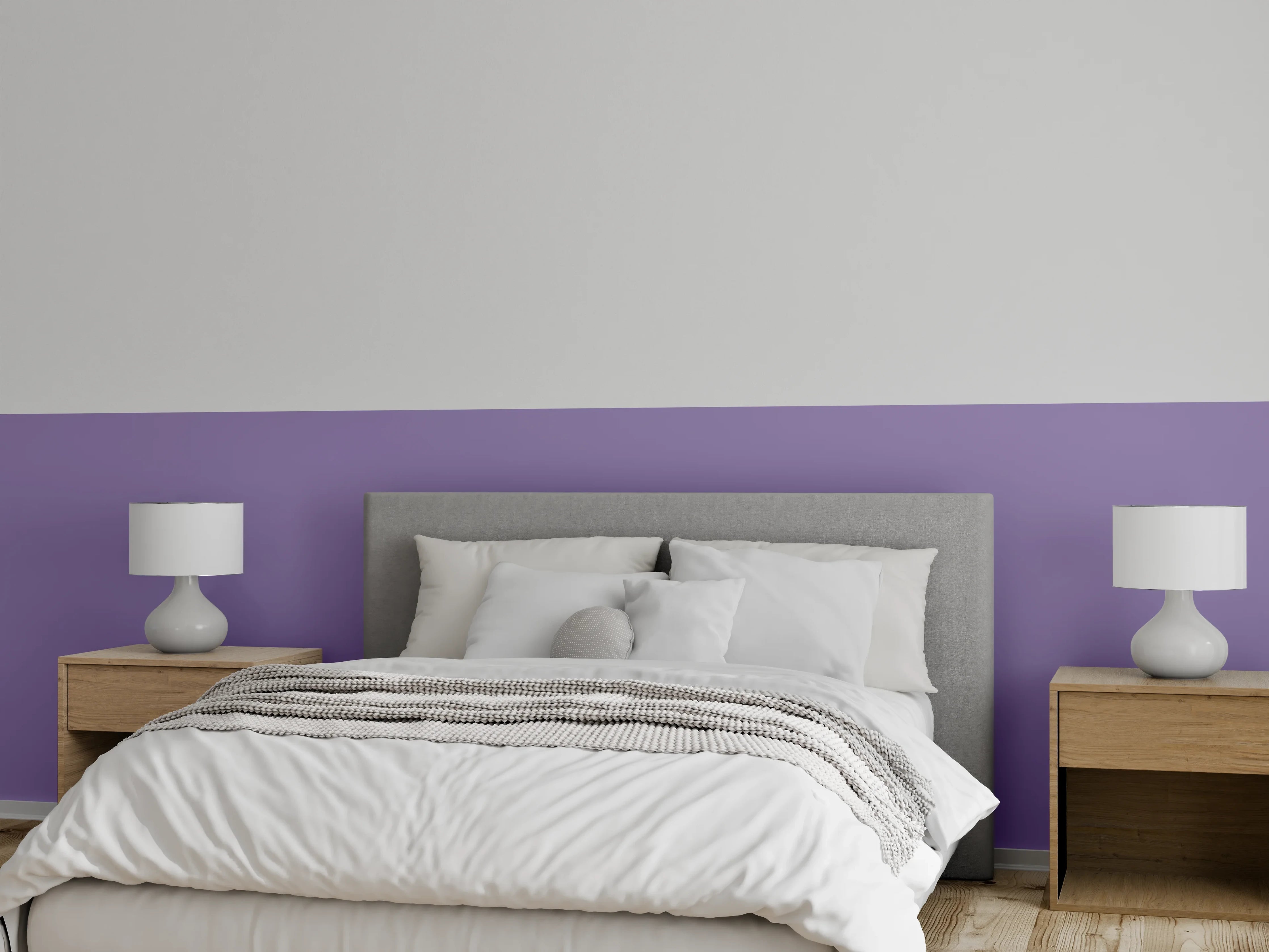 Wandverkleidung Schlafzimmer - RAL 4011 (Perlviolett)