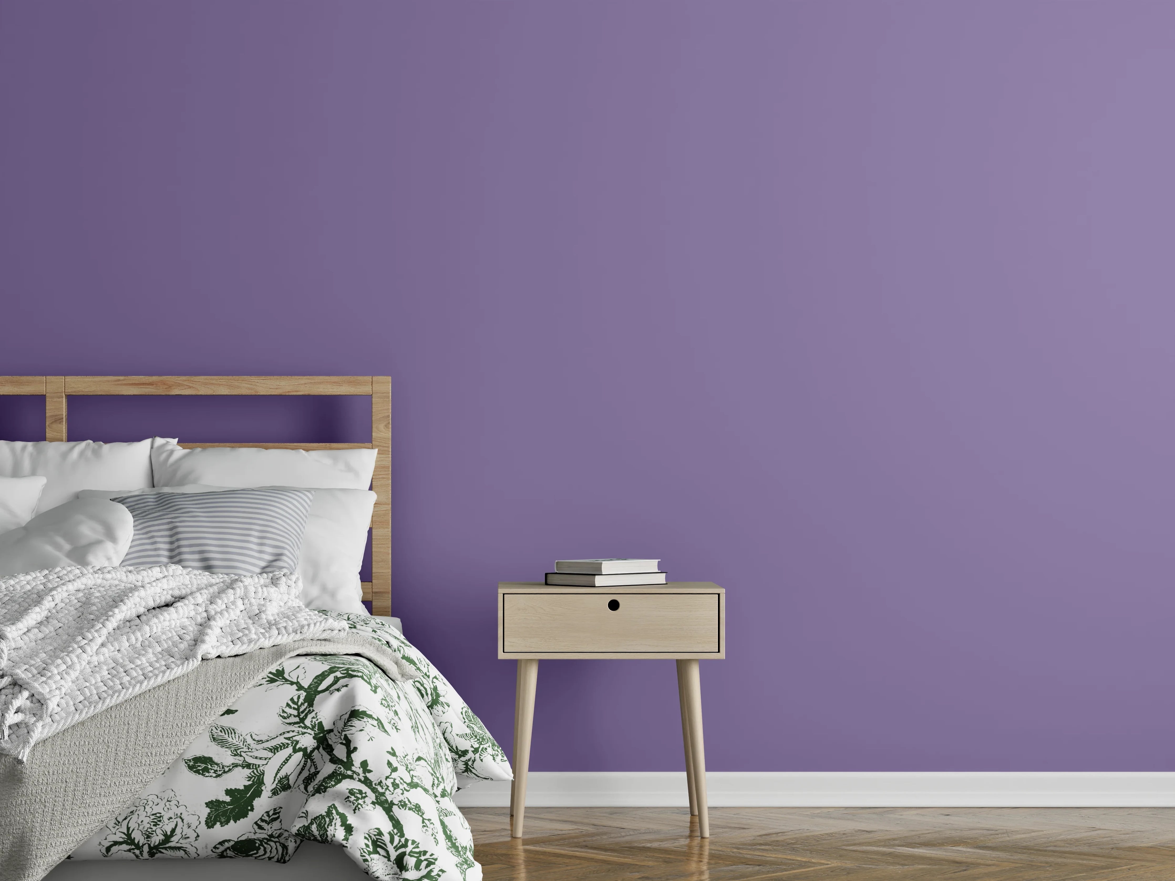 Wandverkleidung Schlafzimmer - RAL 4011 (Perlviolett)