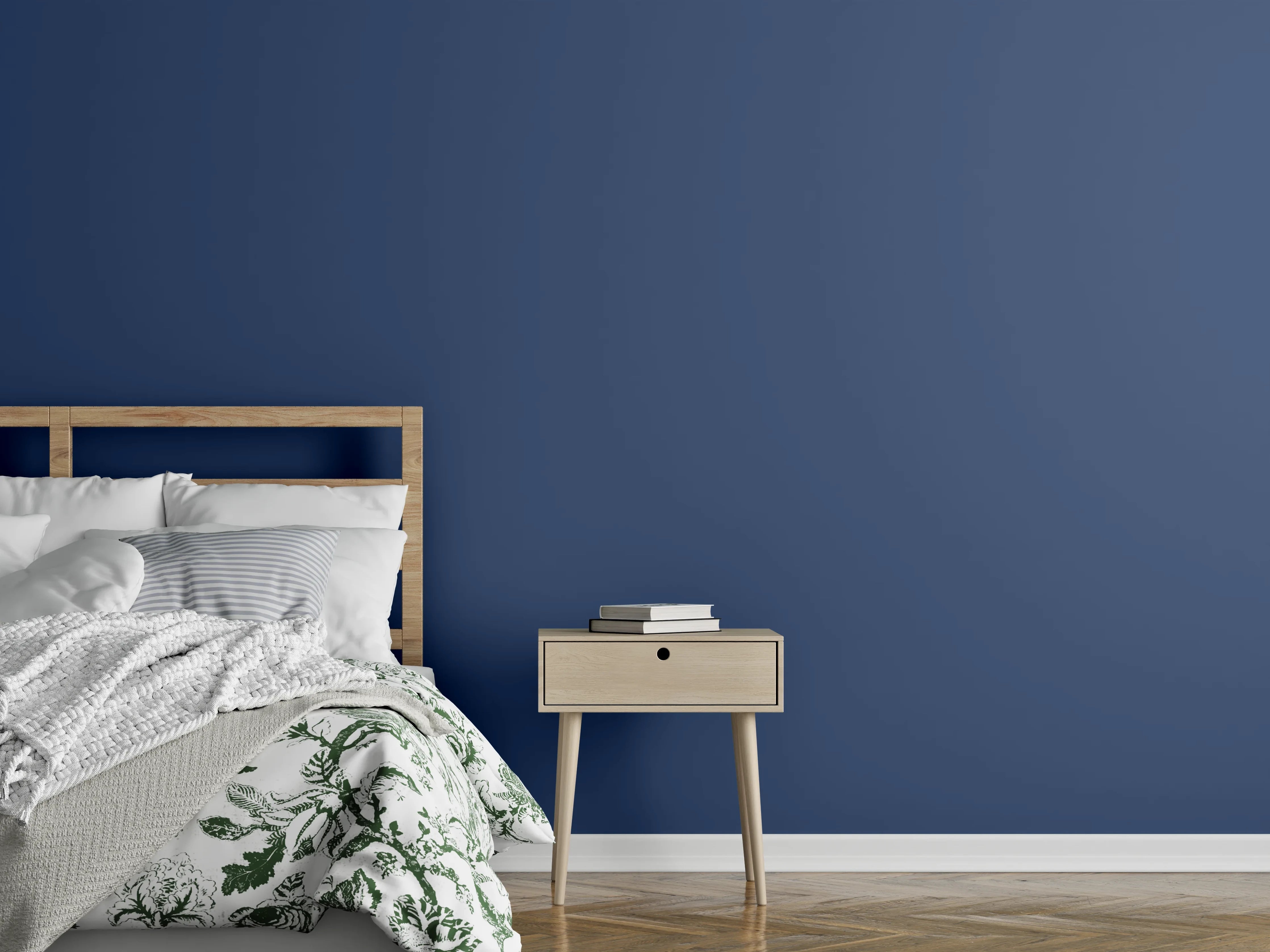 Wandverkleidung Schlafzimmer - RAL 5000 (Violettblau)