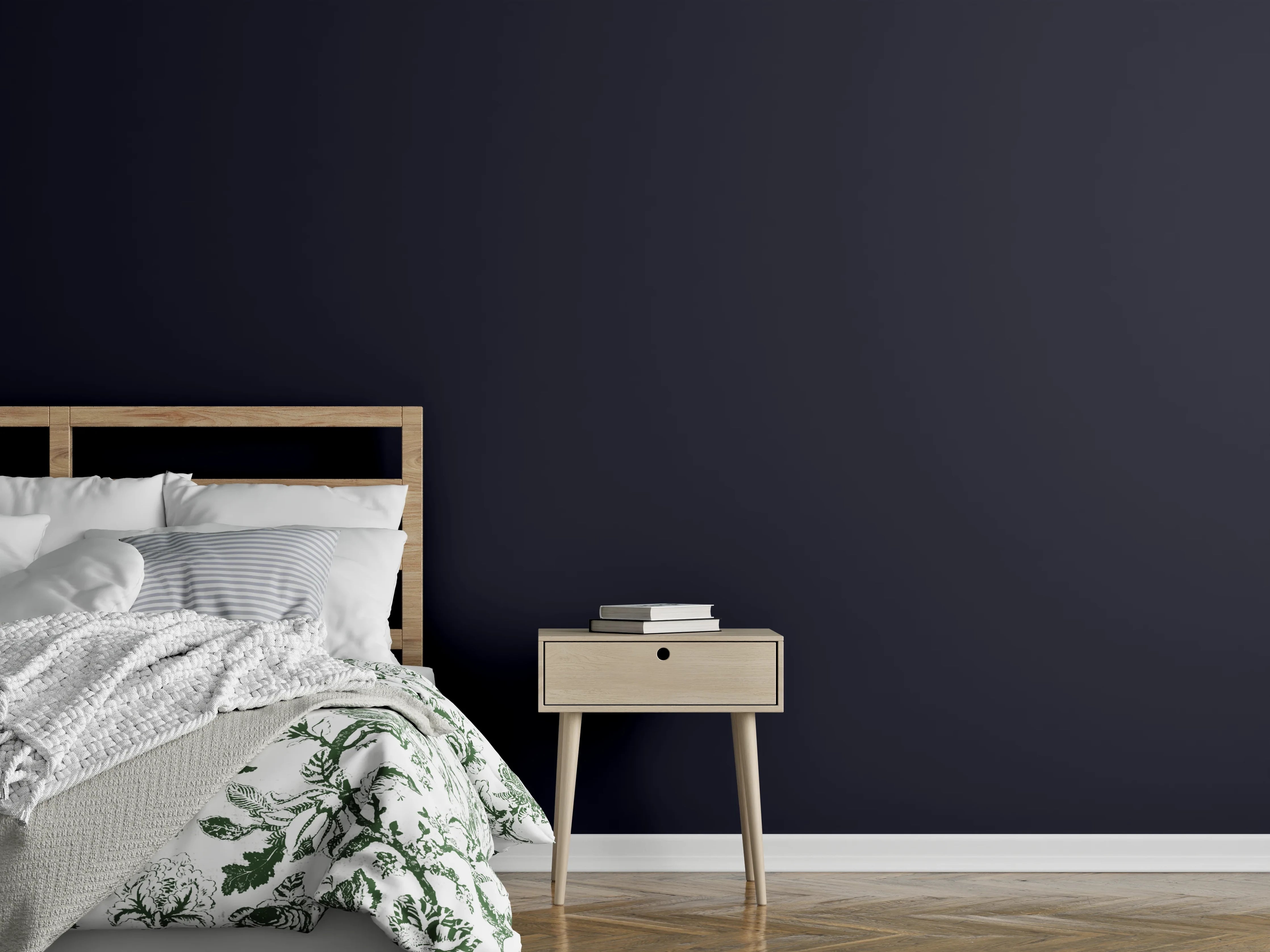 Wandverkleidung Schlafzimmer - RAL 5004 (Schwarzblau)