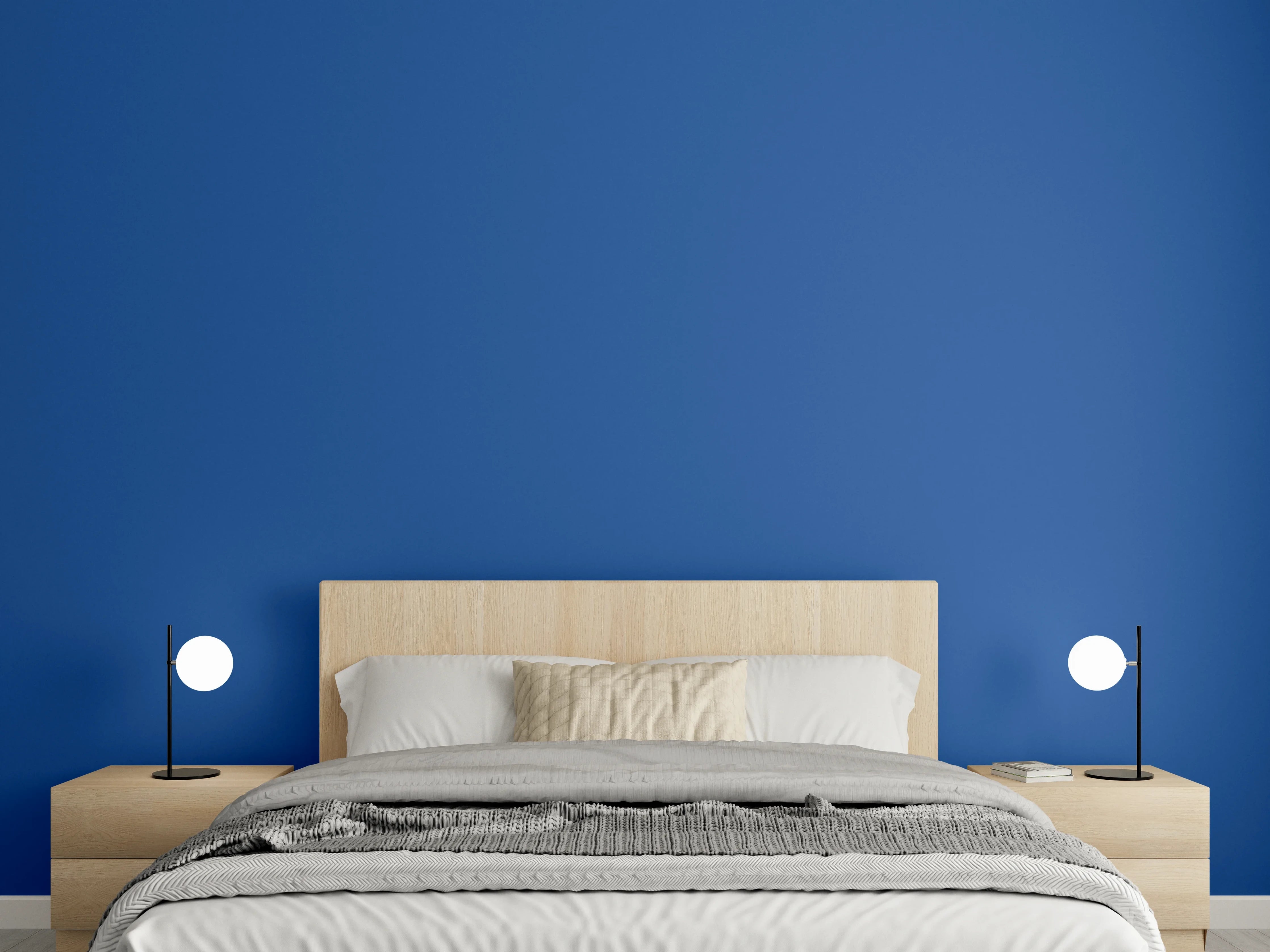 Wandverkleidung Schlafzimmer - RAL 5005 (Signalblau)