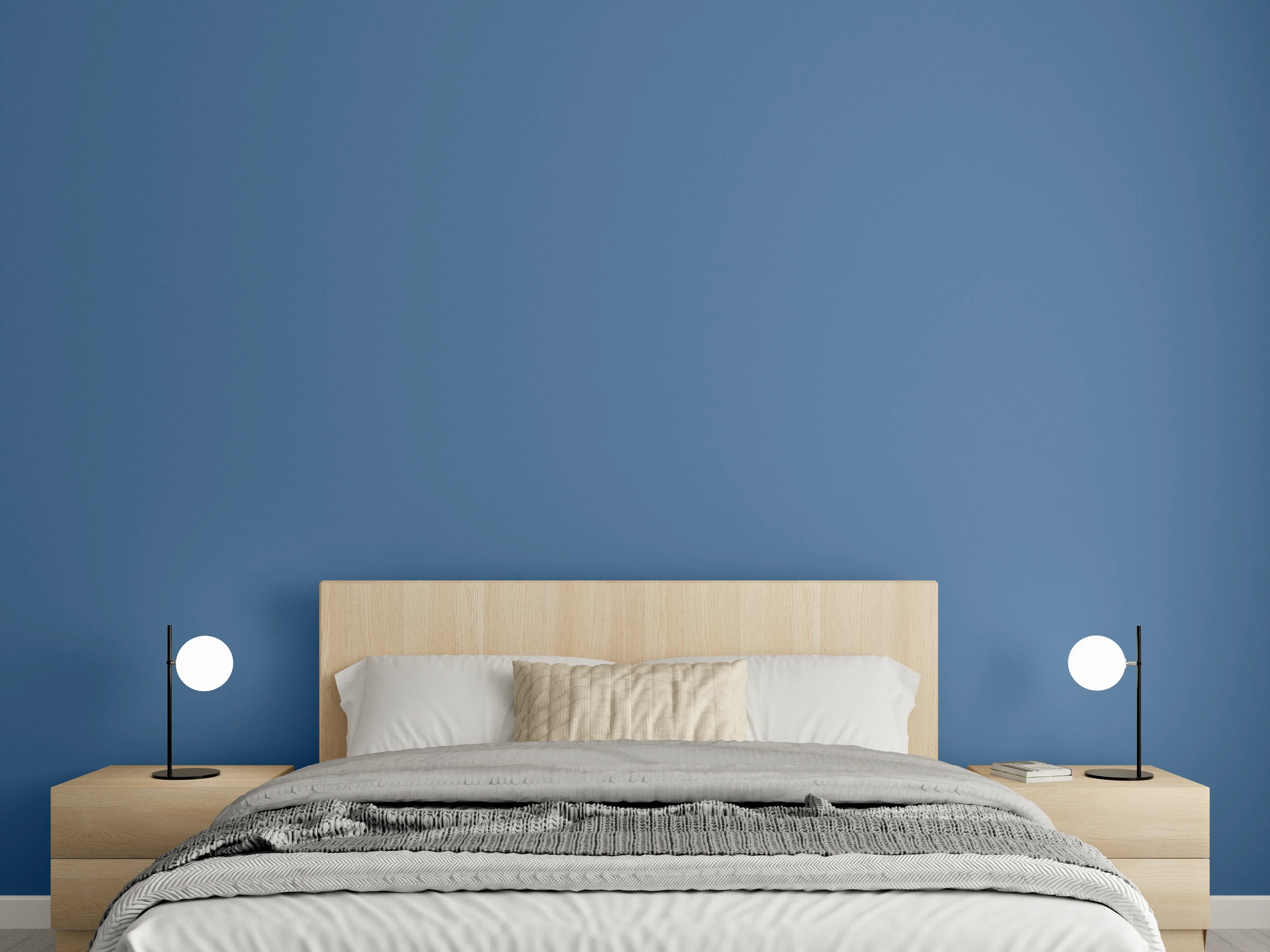 Wandverkleidung Schlafzimmer - RAL 5007 (Brillantblau)