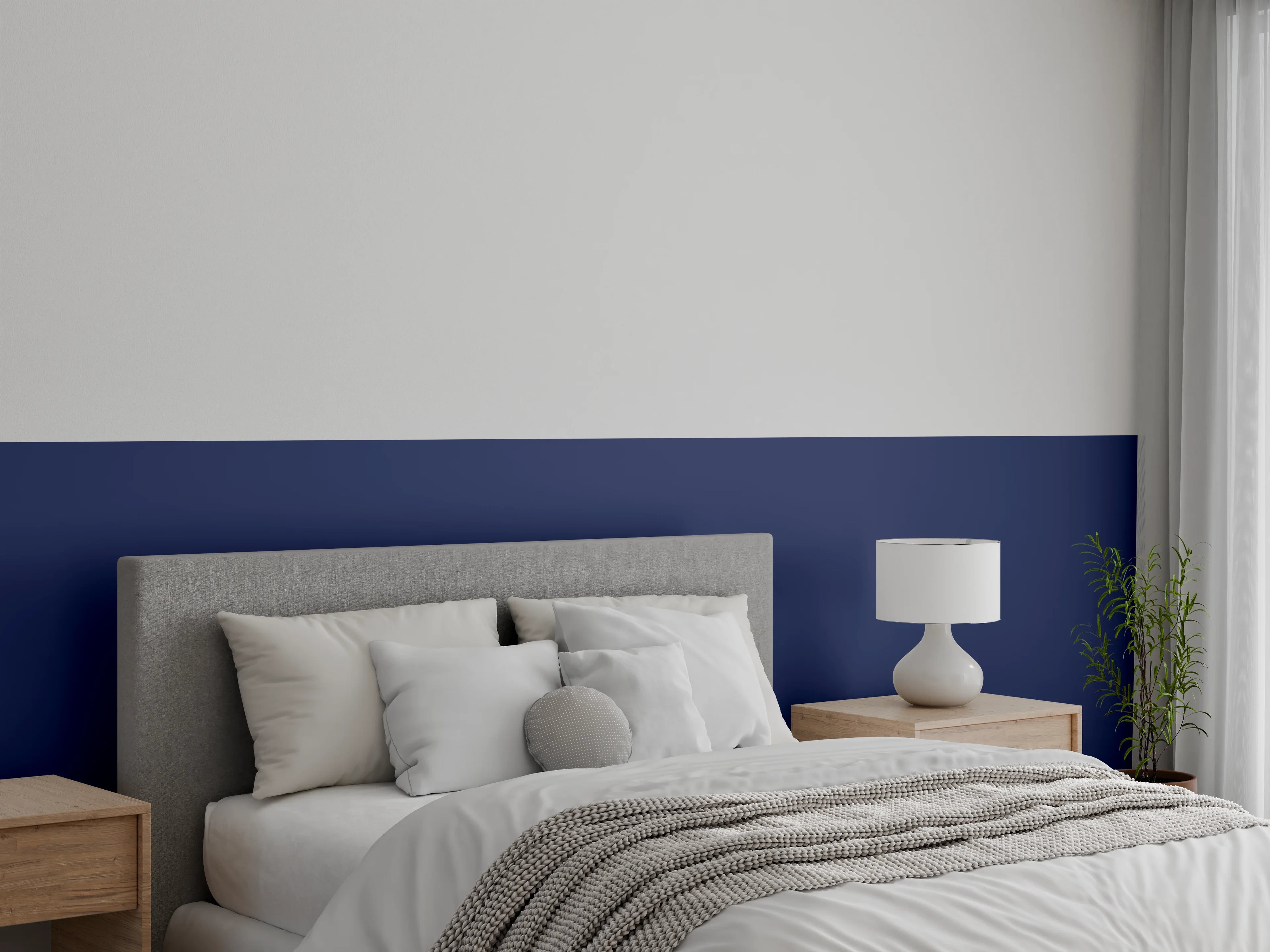 Wandverkleidung Schlafzimmer - RAL 5013 (Kobaltblau)