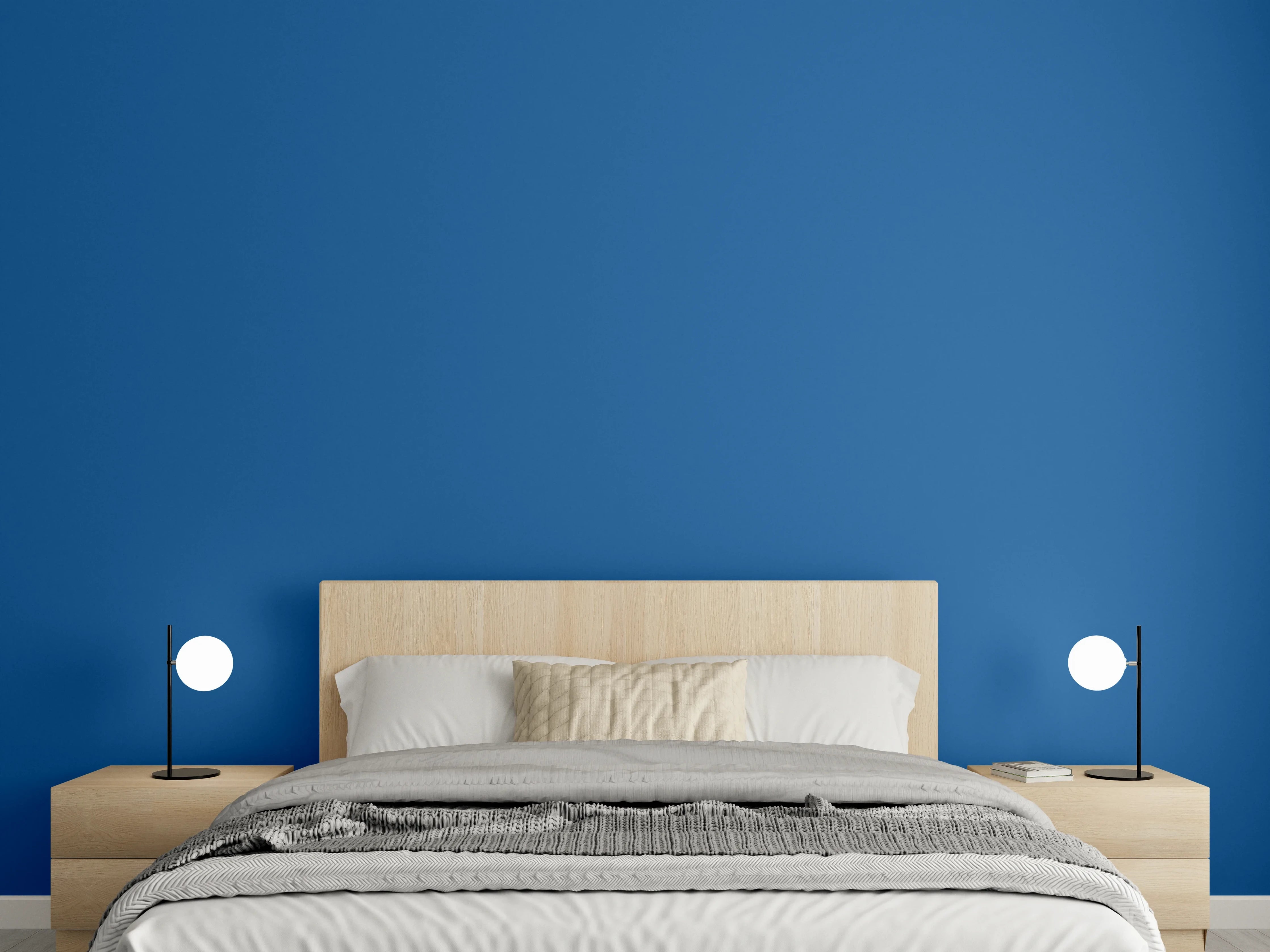 Wandverkleidung Schlafzimmer - RAL 5017 (Verkehrsblau)