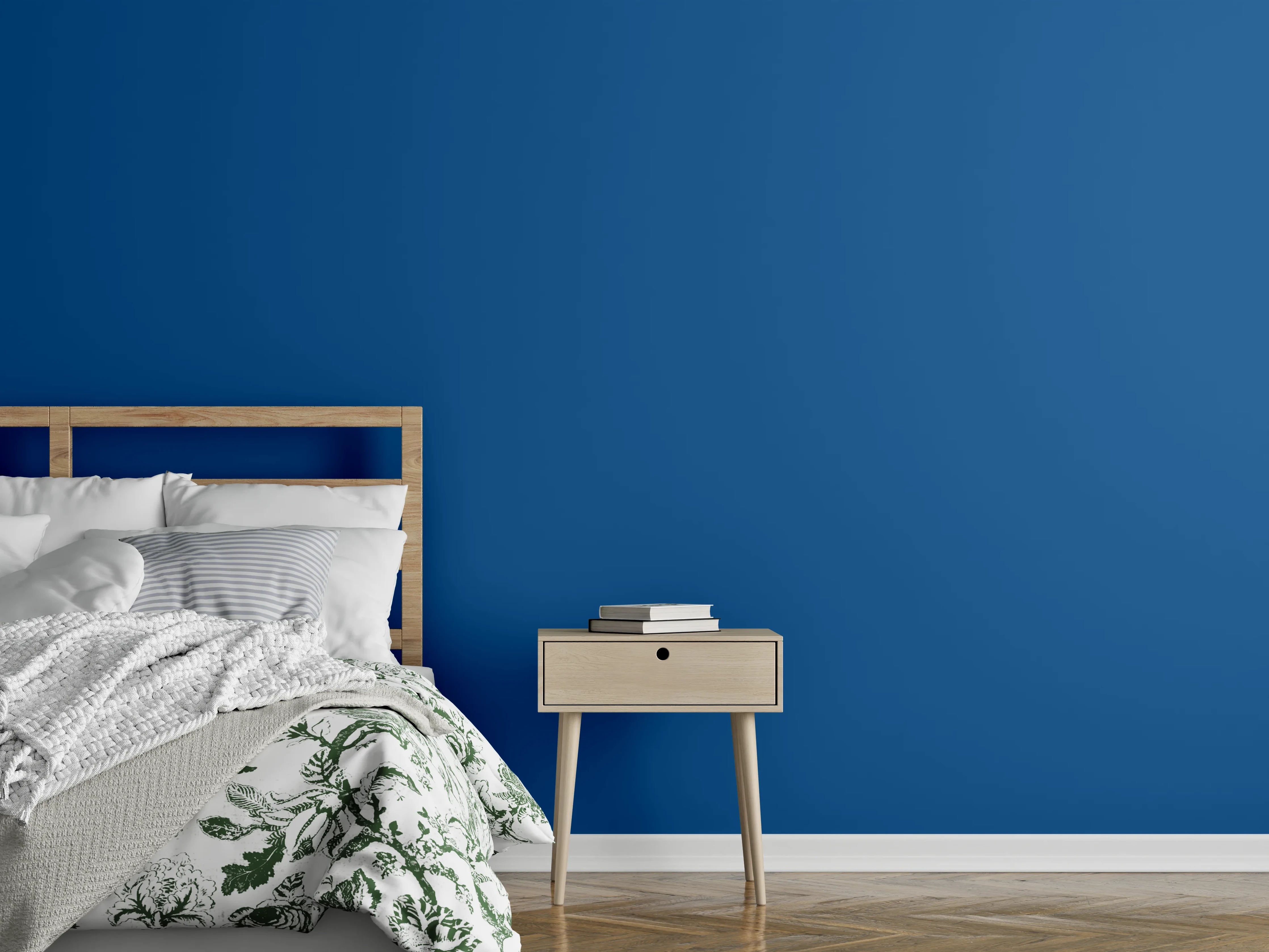 Wandverkleidung Schlafzimmer - RAL 5017 (Verkehrsblau)