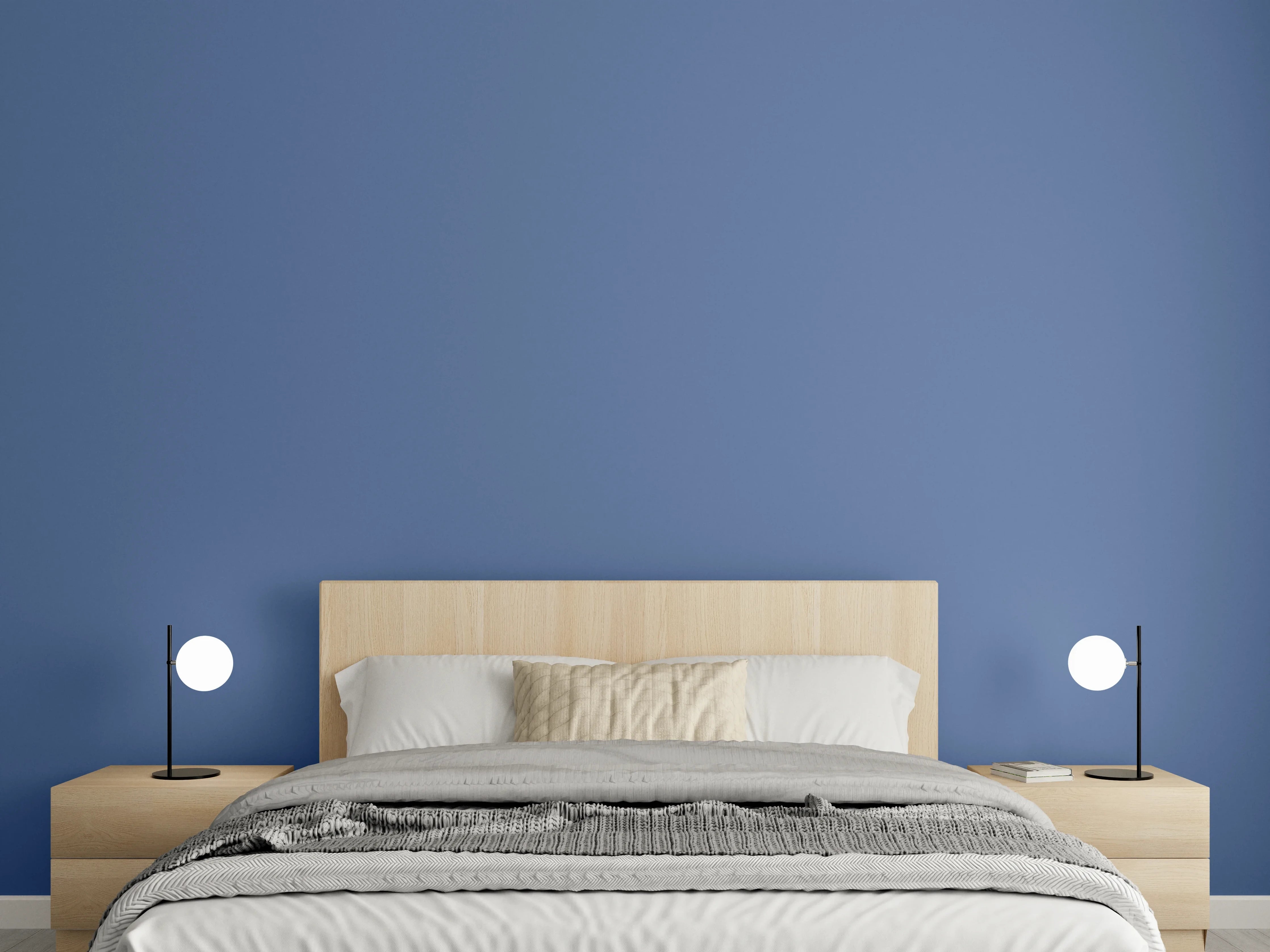 Wandverkleidung Schlafzimmer - RAL 5023 (Entferntes Blau)