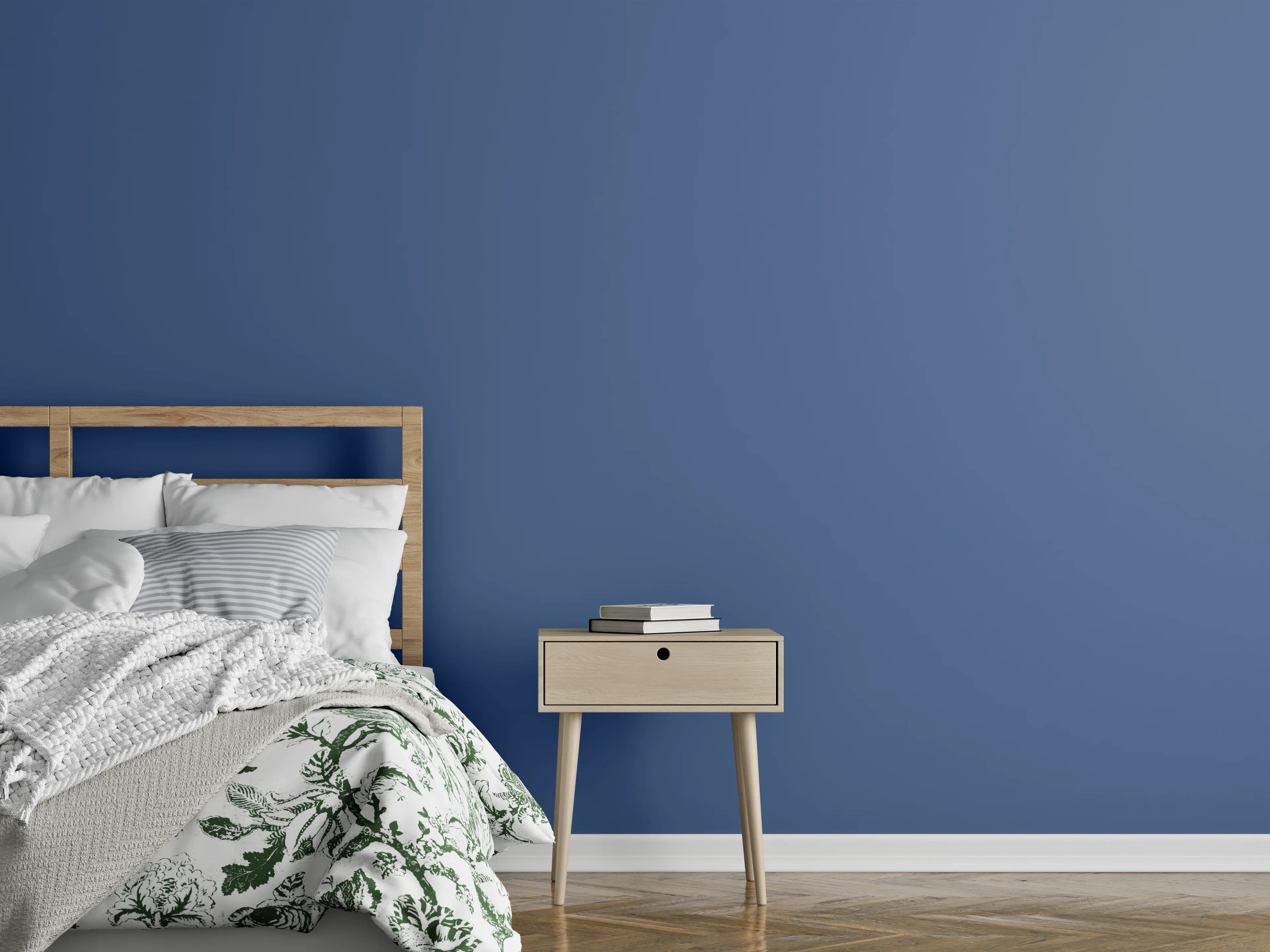 Wandverkleidung Schlafzimmer - RAL 5023 (Entferntes Blau)
