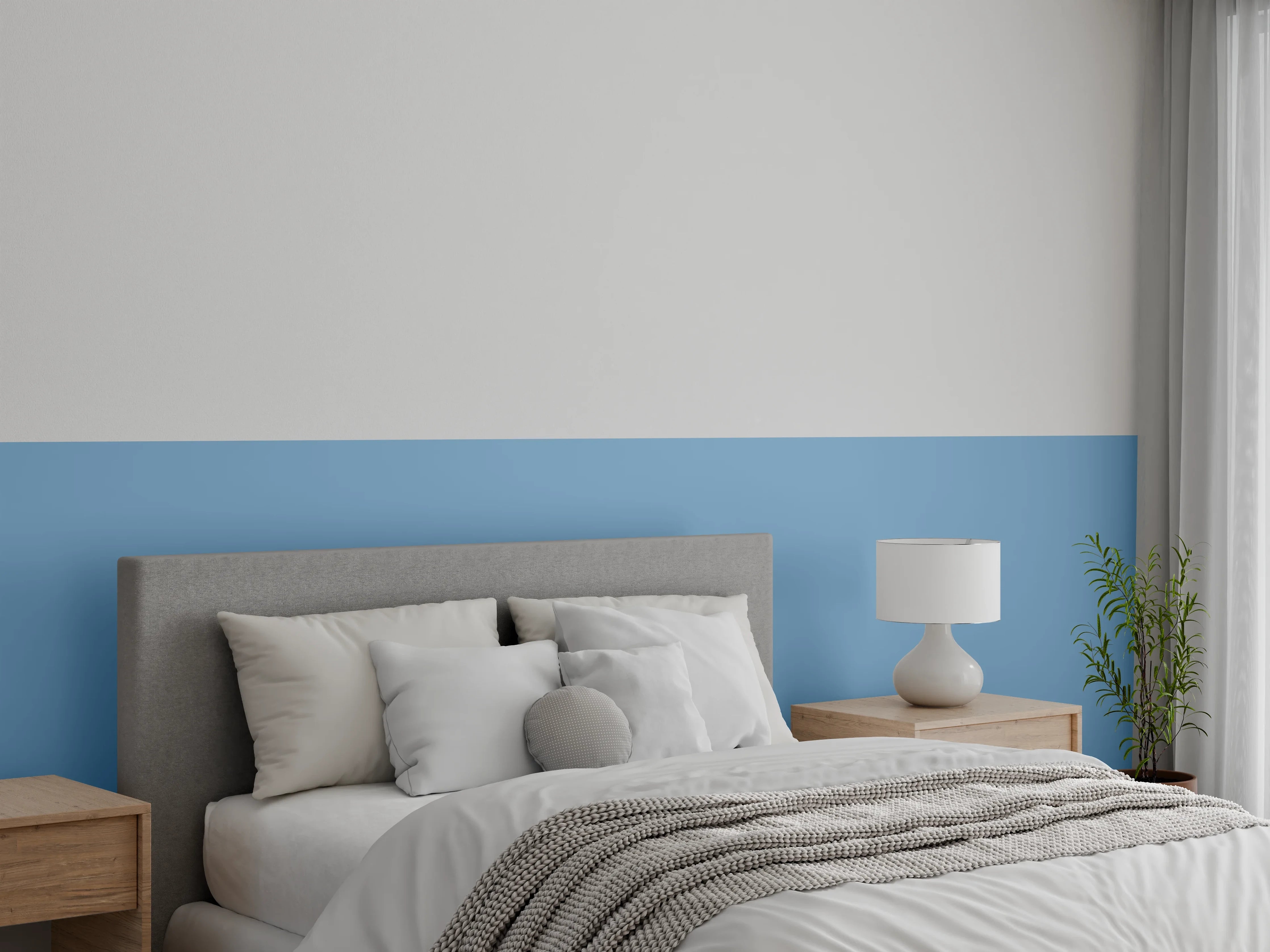 Wandverkleidung Schlafzimmer - RAL 5024 (Pastellblau)