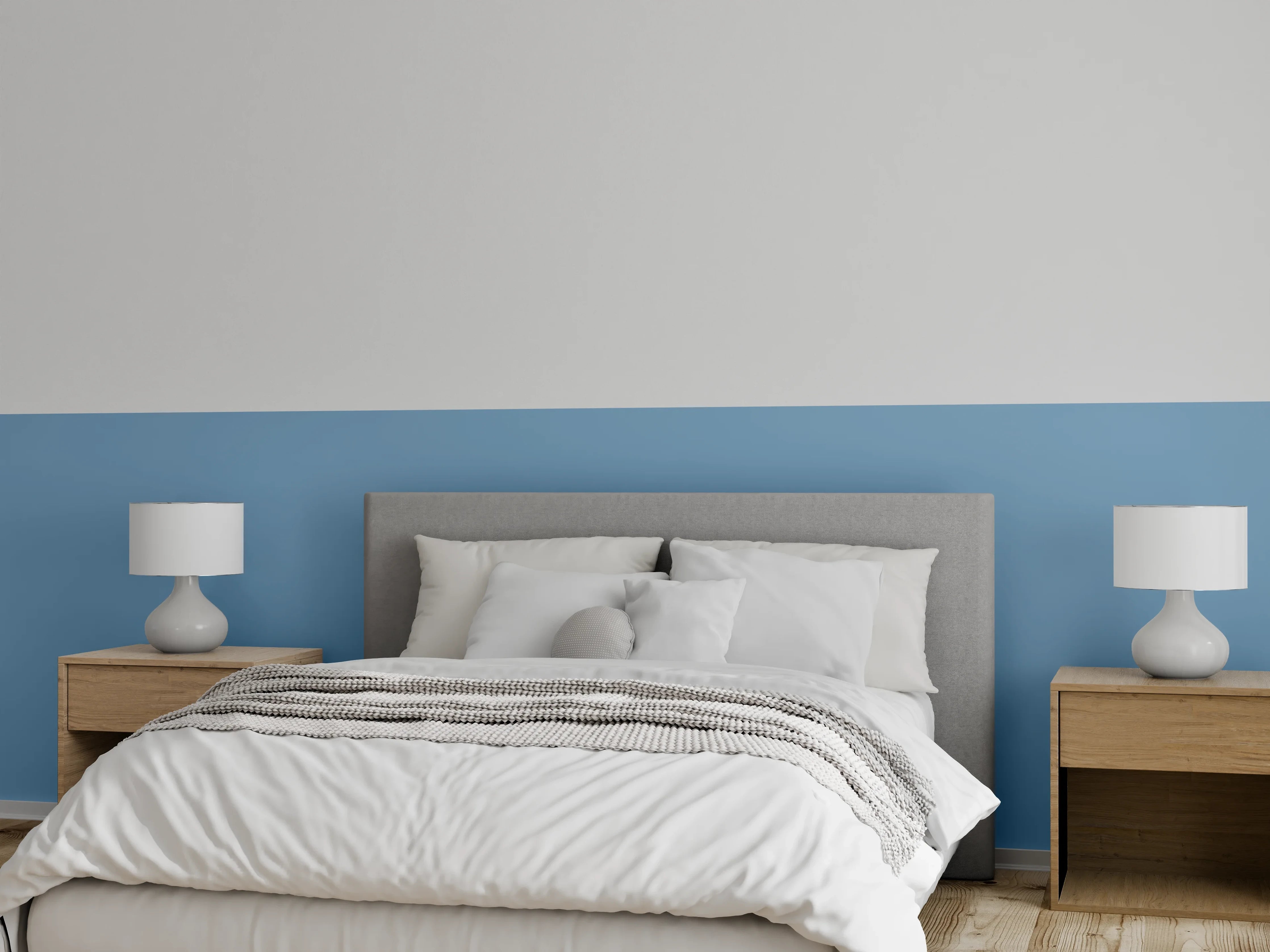 Wandverkleidung Schlafzimmer - RAL 5024 (Pastellblau)
