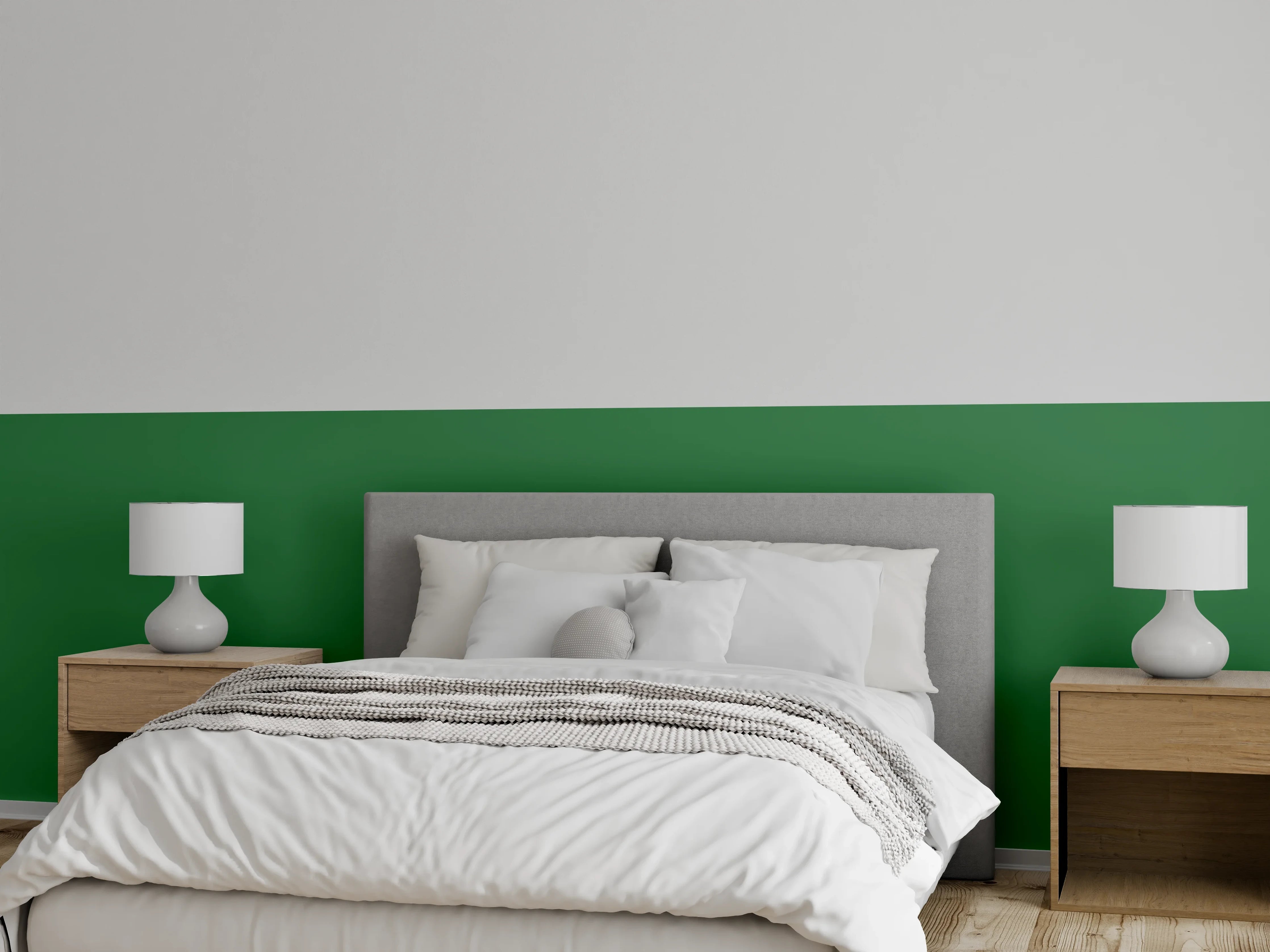 Wandverkleidung Schlafzimmer - RAL 6001 (Smaragdgrün)