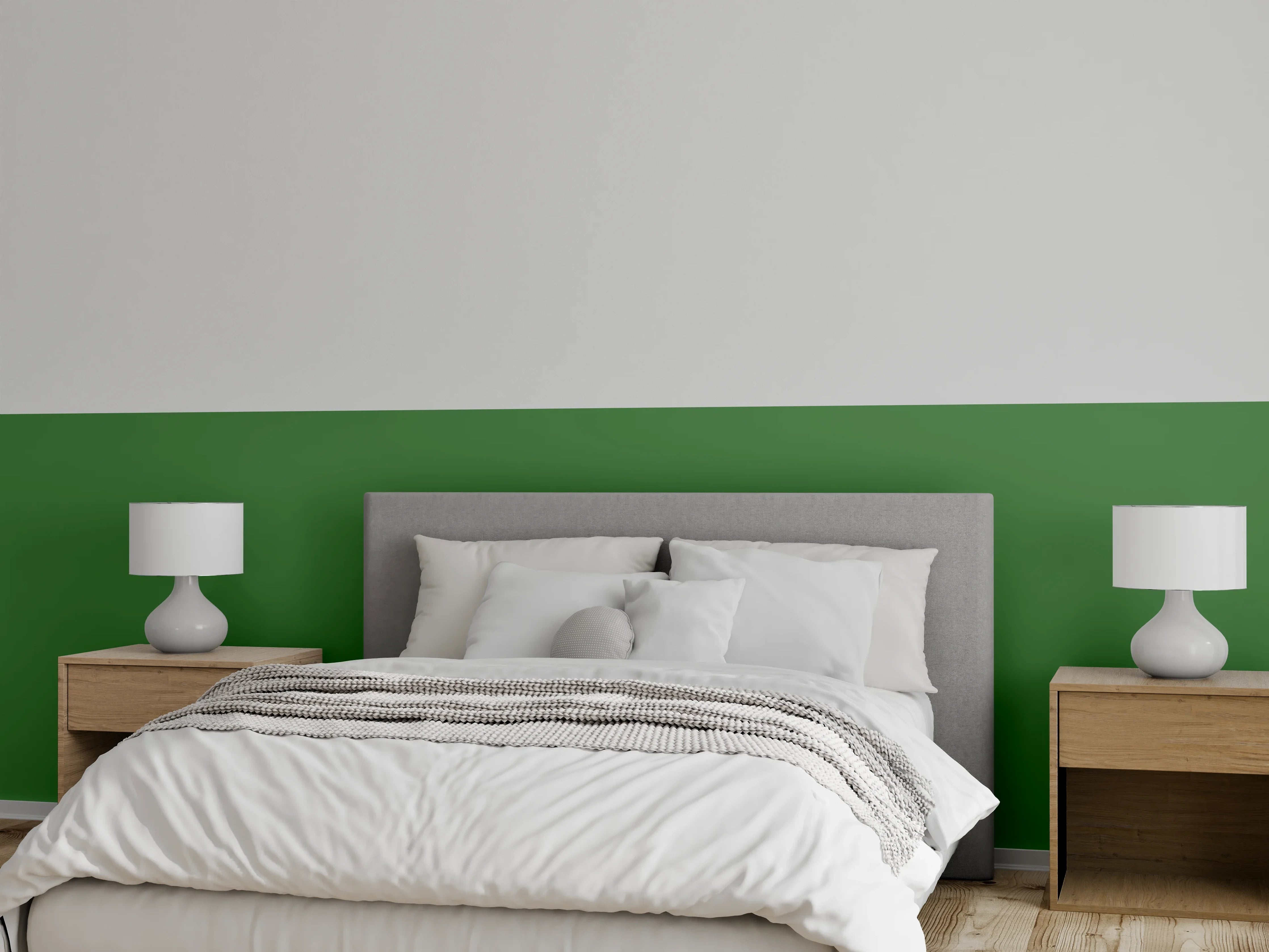 Wandverkleidung Schlafzimmer - RAL 6010 (Grasgrün)