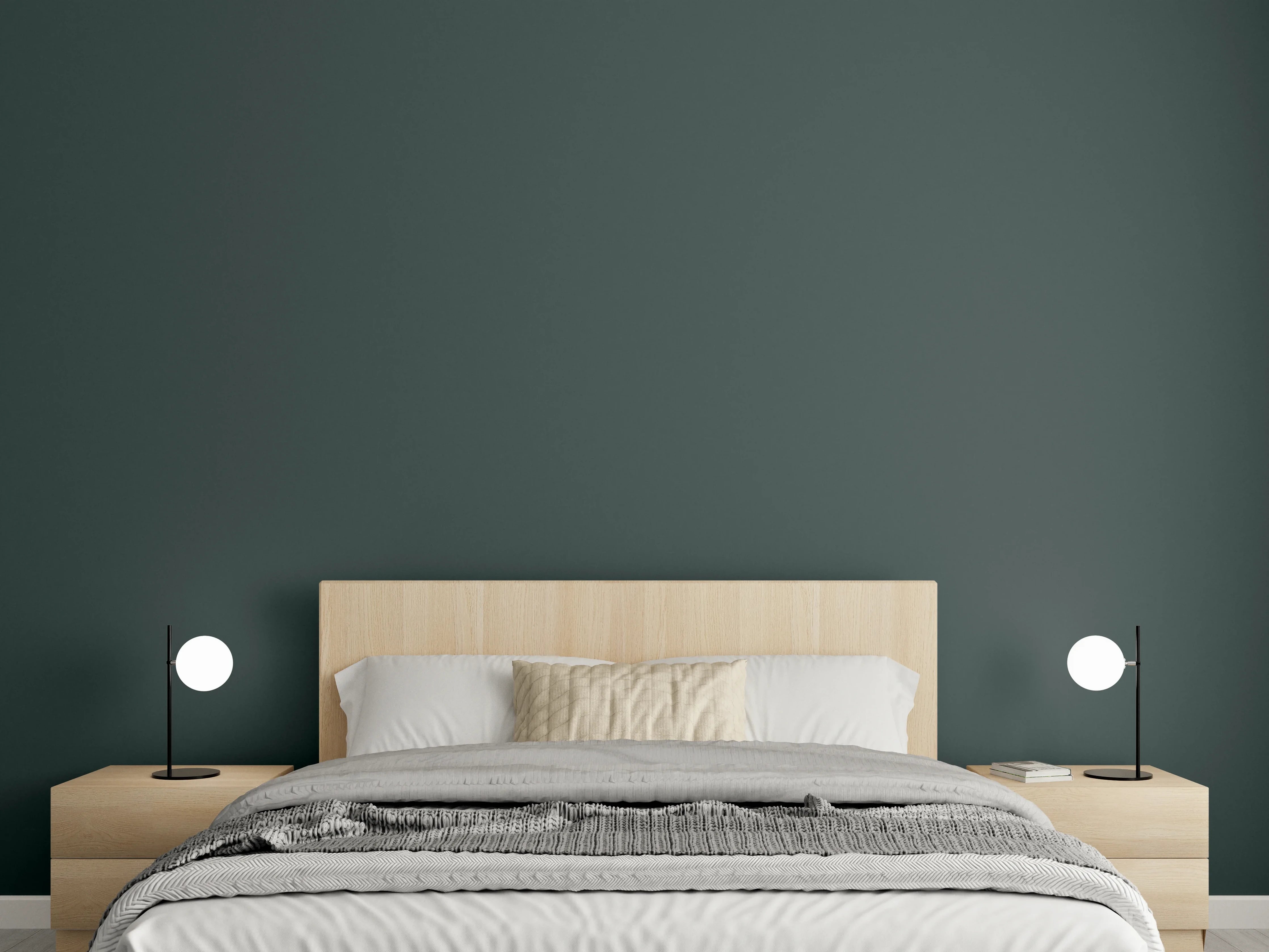 Wandverkleidung Schlafzimmer - RAL 6012 (Schwarzgrün)