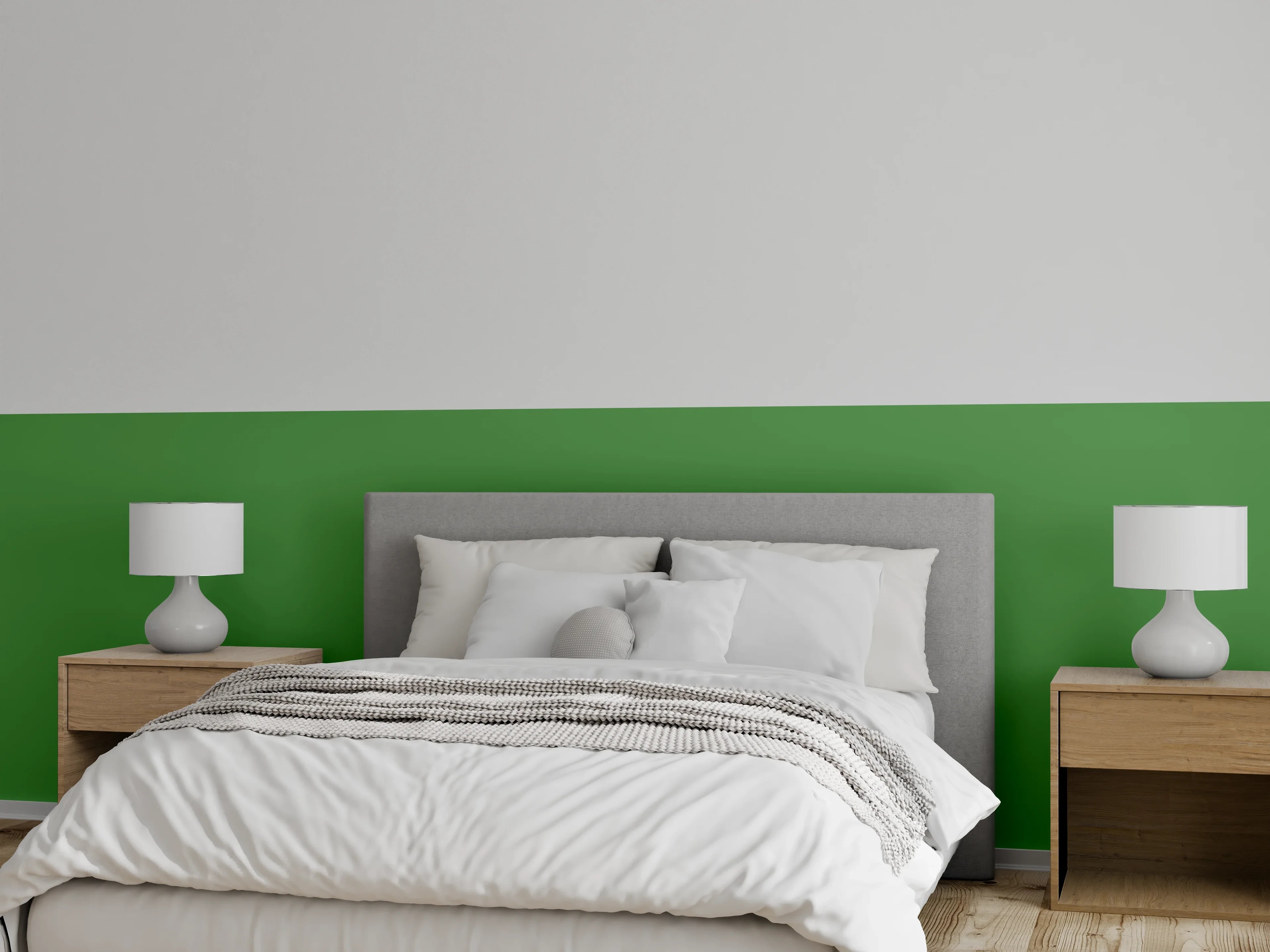 Wandverkleidung Schlafzimmer - RAL 6017 (Maigrün)