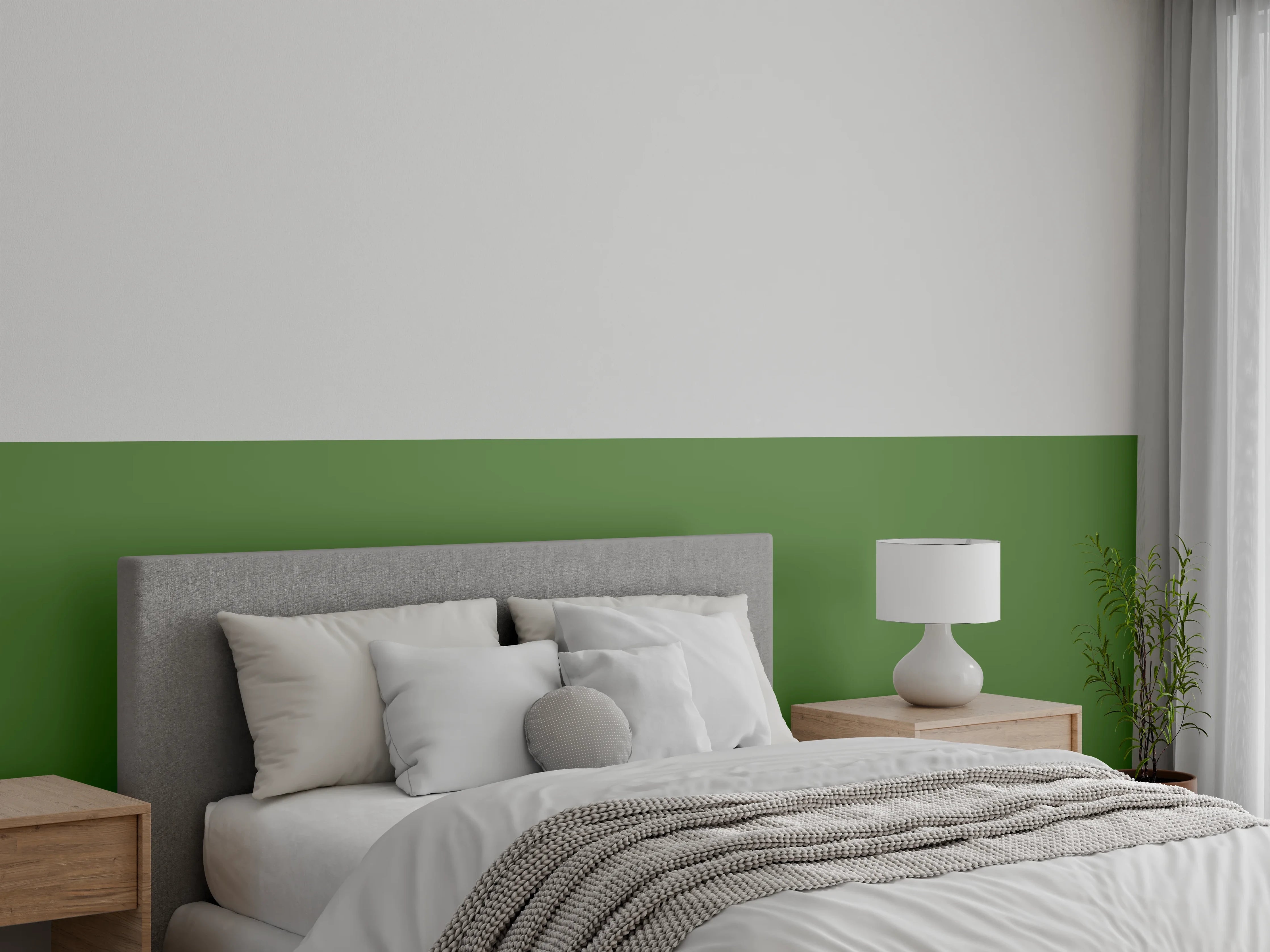 Wandverkleidung Schlafzimmer - RAL 6025 (Farngrün)