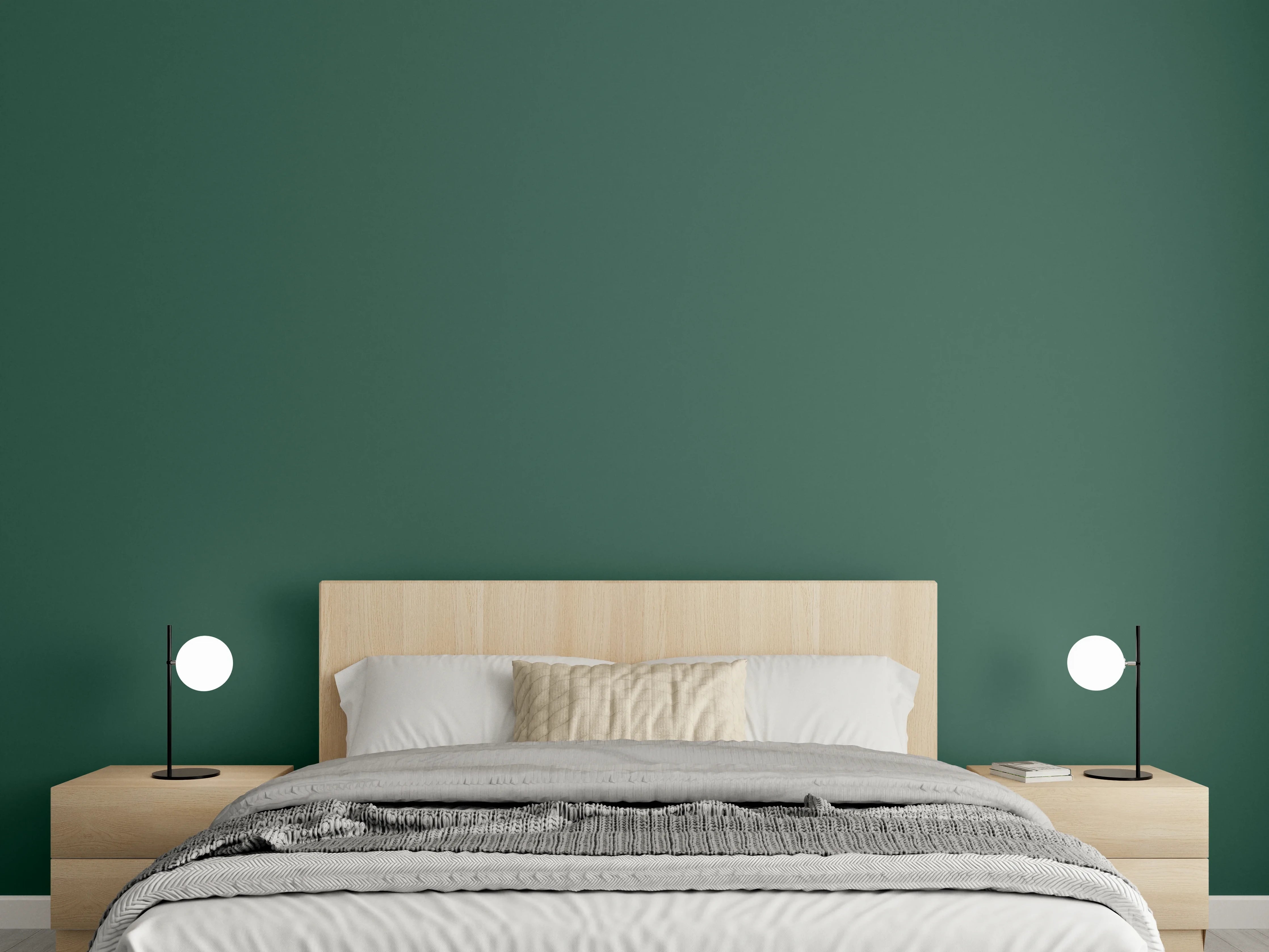 Wandverkleidung Schlafzimmer - RAL 6028 (Kieferngrün)