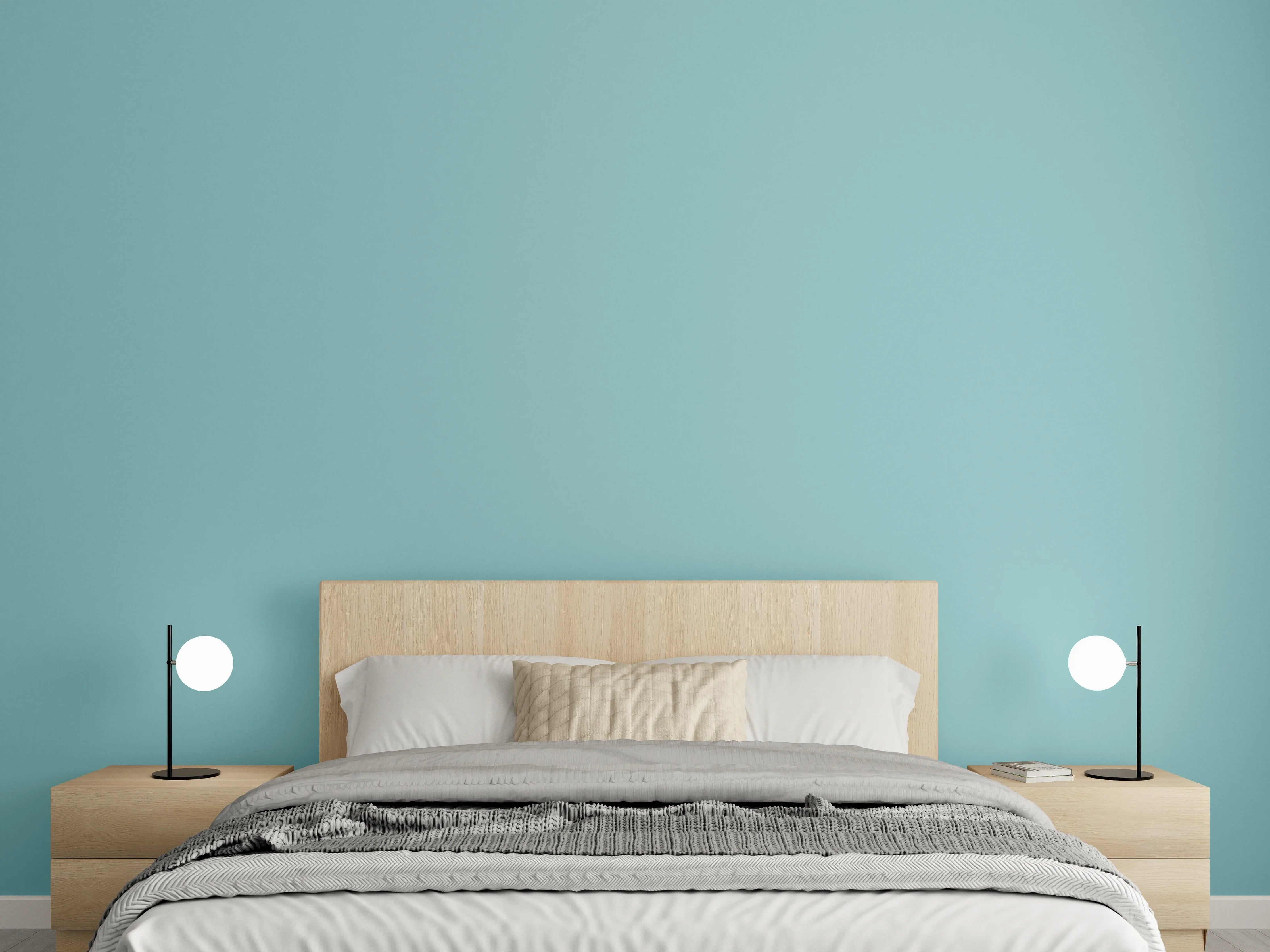 Wandverkleidung Schlafzimmer - RAL 6034 (Pastell-Türkis)