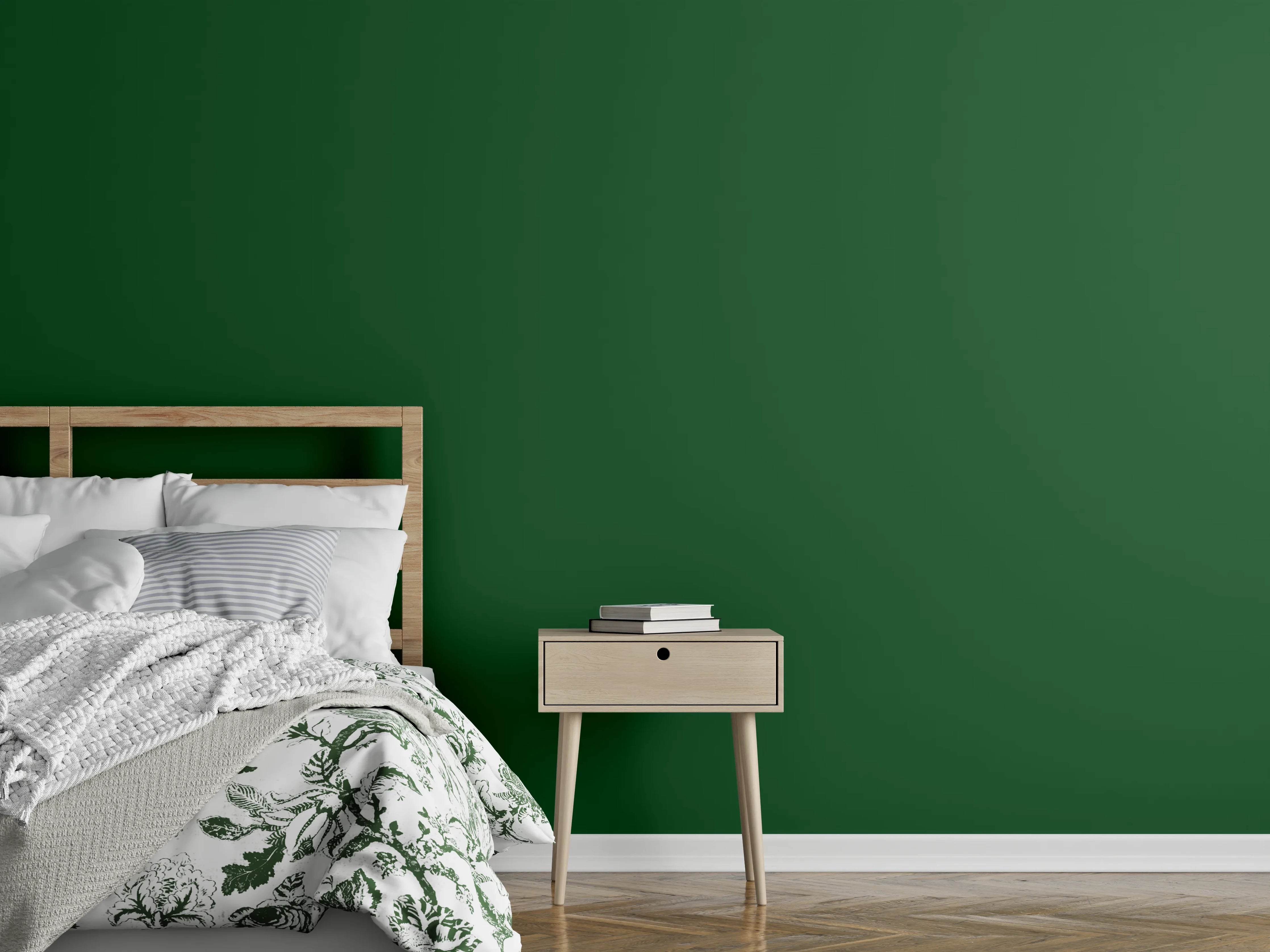 Wandverkleidung Schlafzimmer - RAL 6035 (Perlgrün)