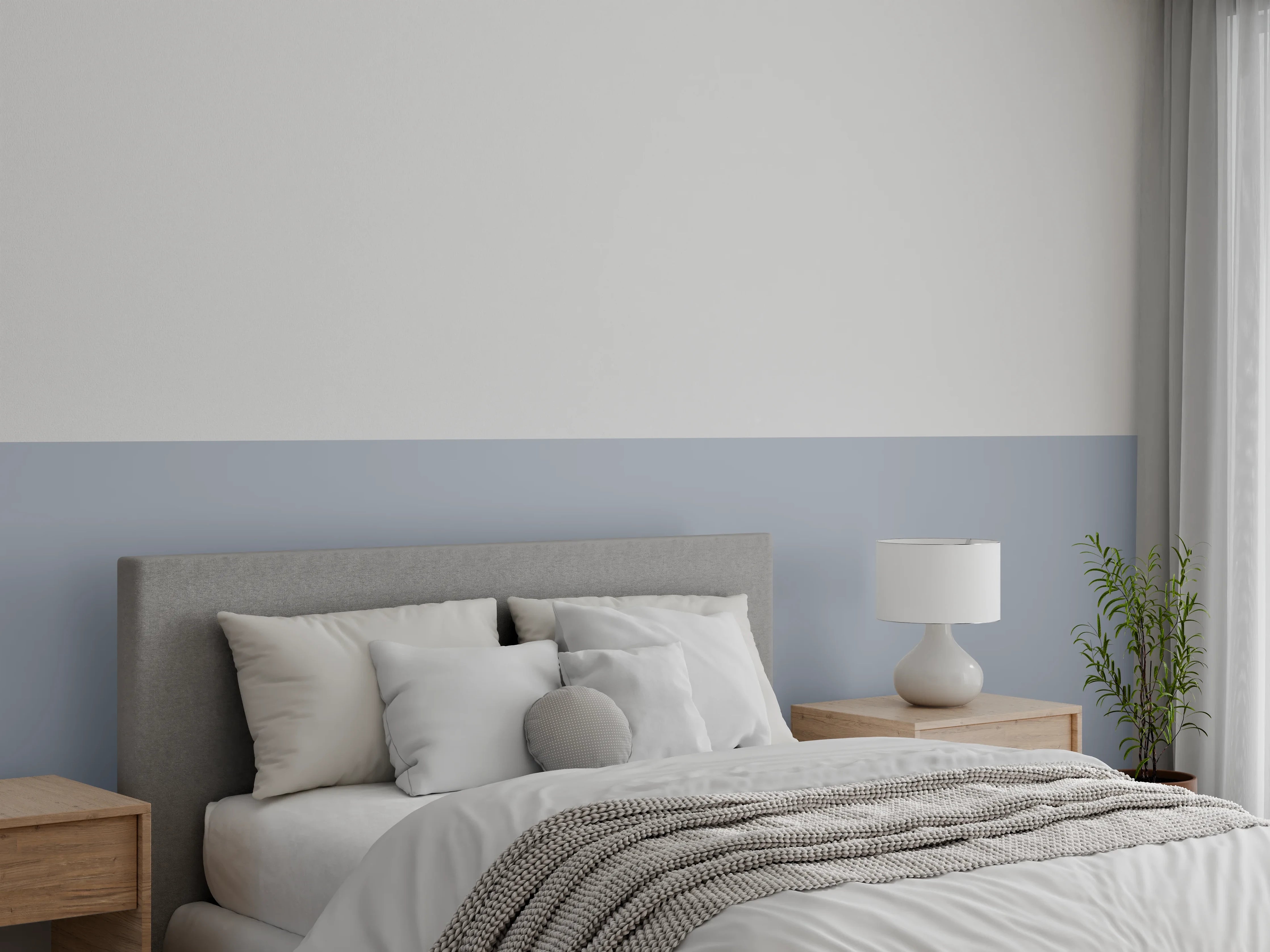 Wandverkleidung Schlafzimmer - RAL 7001 (Silbergrau)