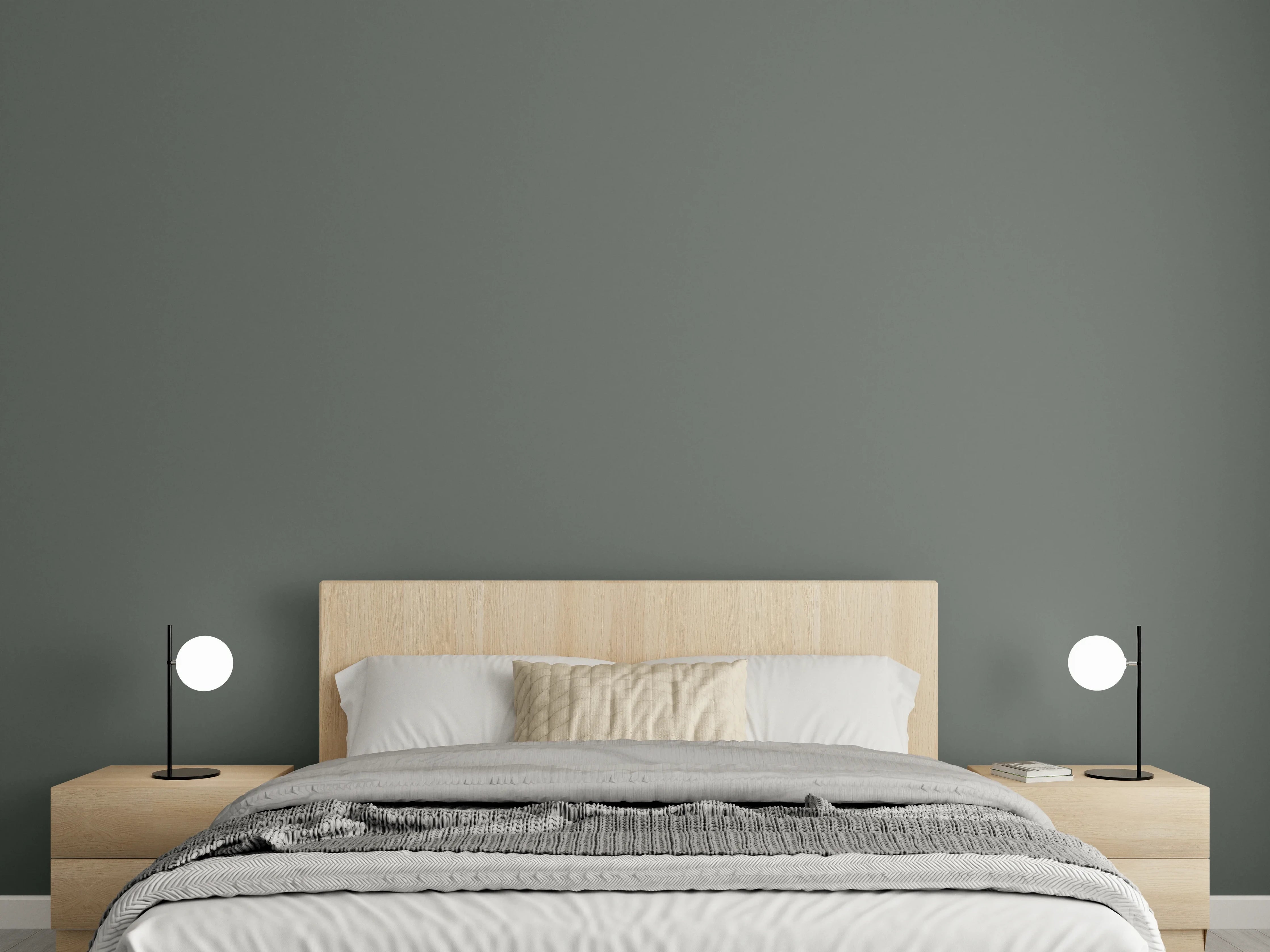 Wandverkleidung Schlafzimmer - RAL 7009 (Grüngrau)