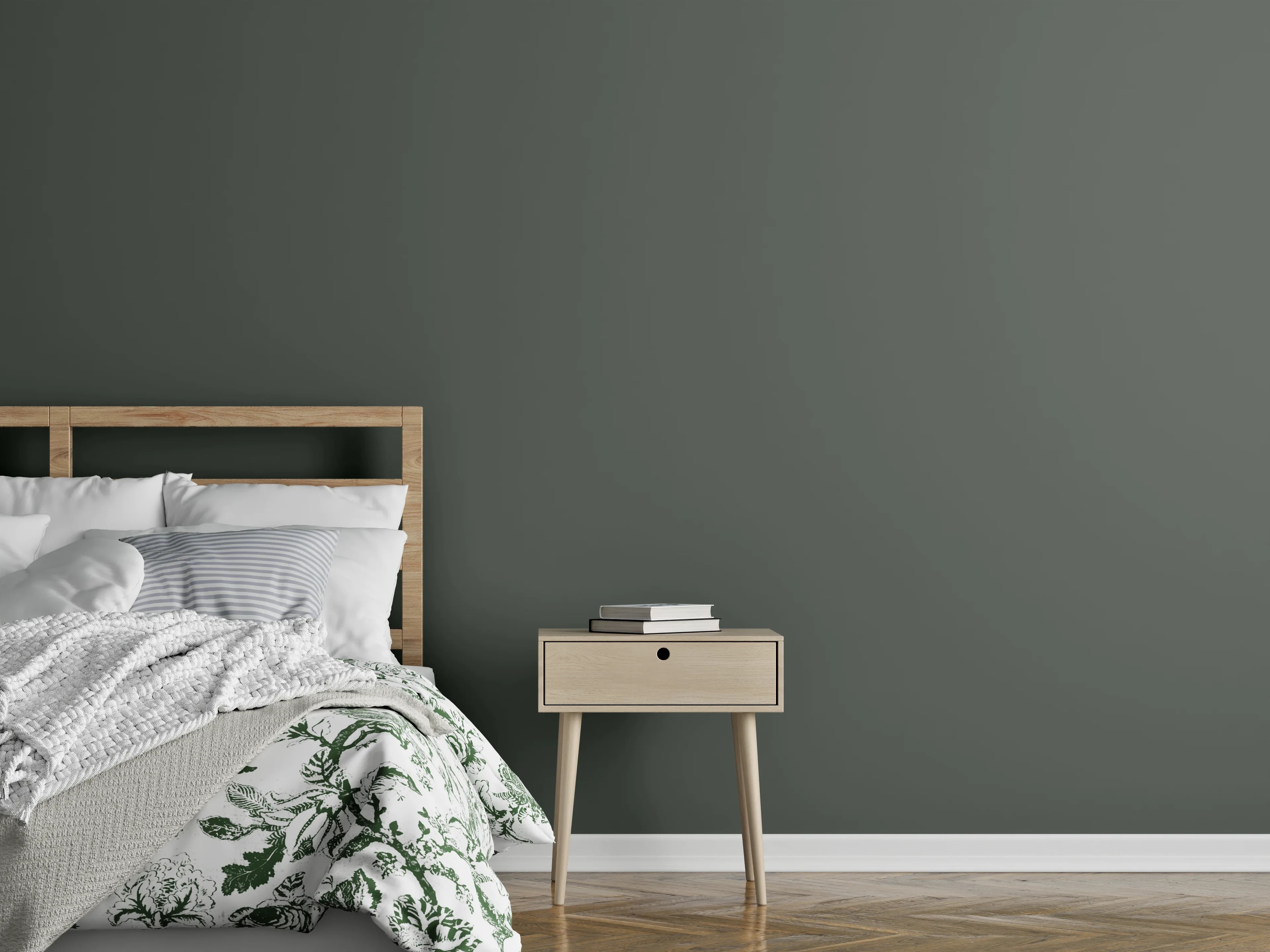 Wandverkleidung Schlafzimmer - RAL 7010 (Plane grau)