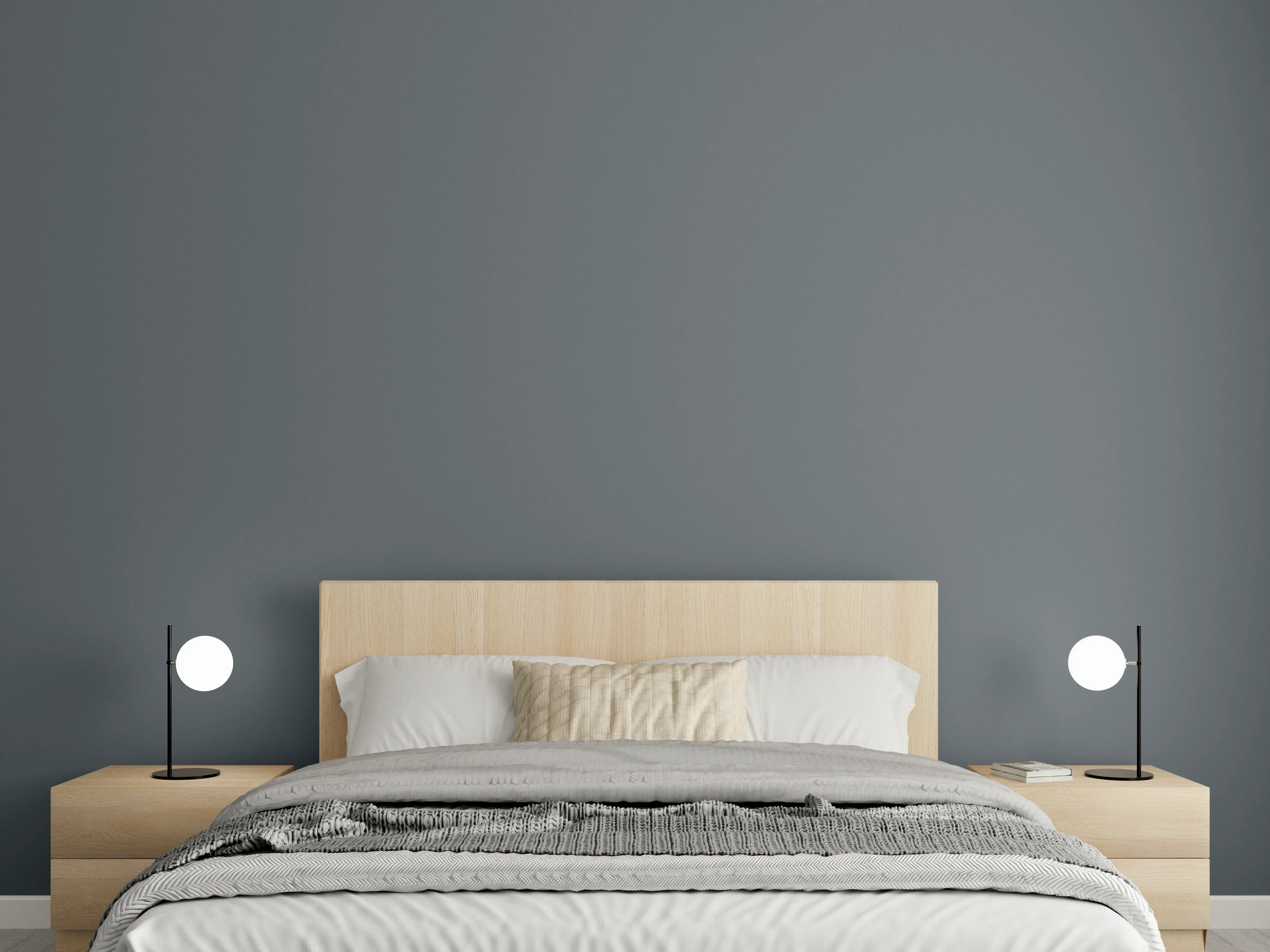 Wandverkleidung Schlafzimmer - RAL 7012 (Basaltgrau)