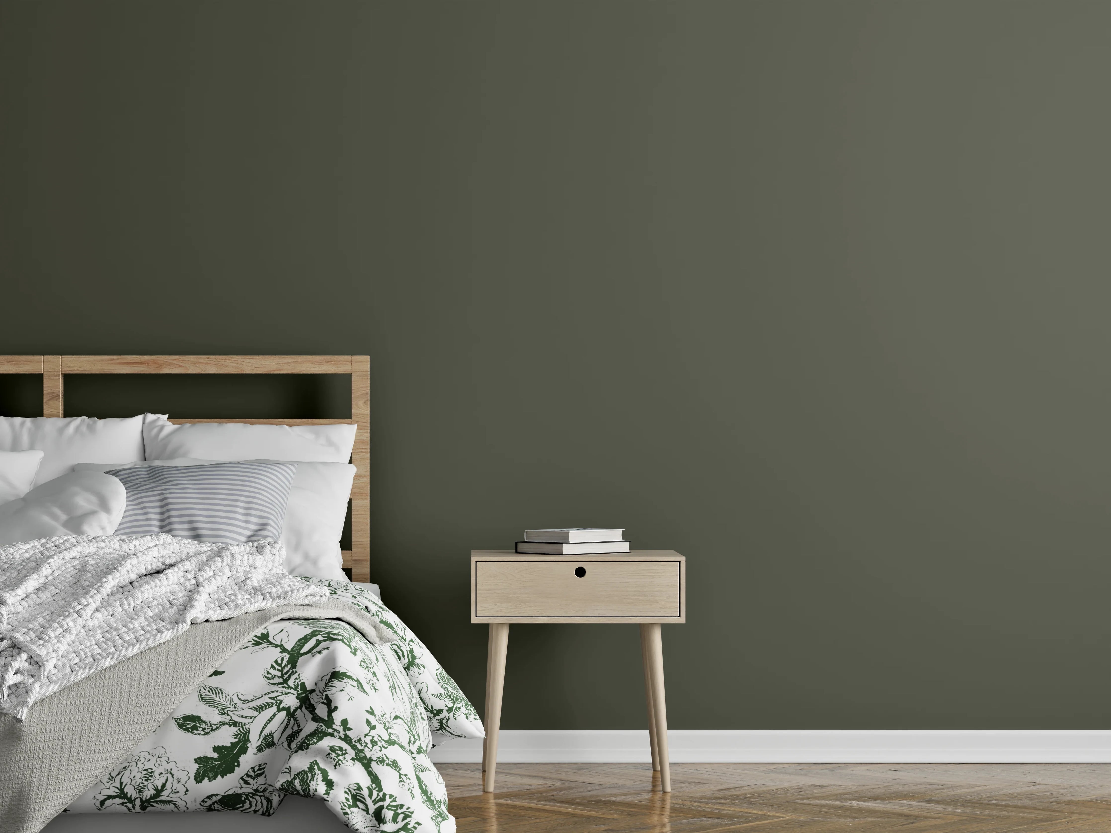 Wandverkleidung Schlafzimmer - RAL 7013 (auch braun-grau)