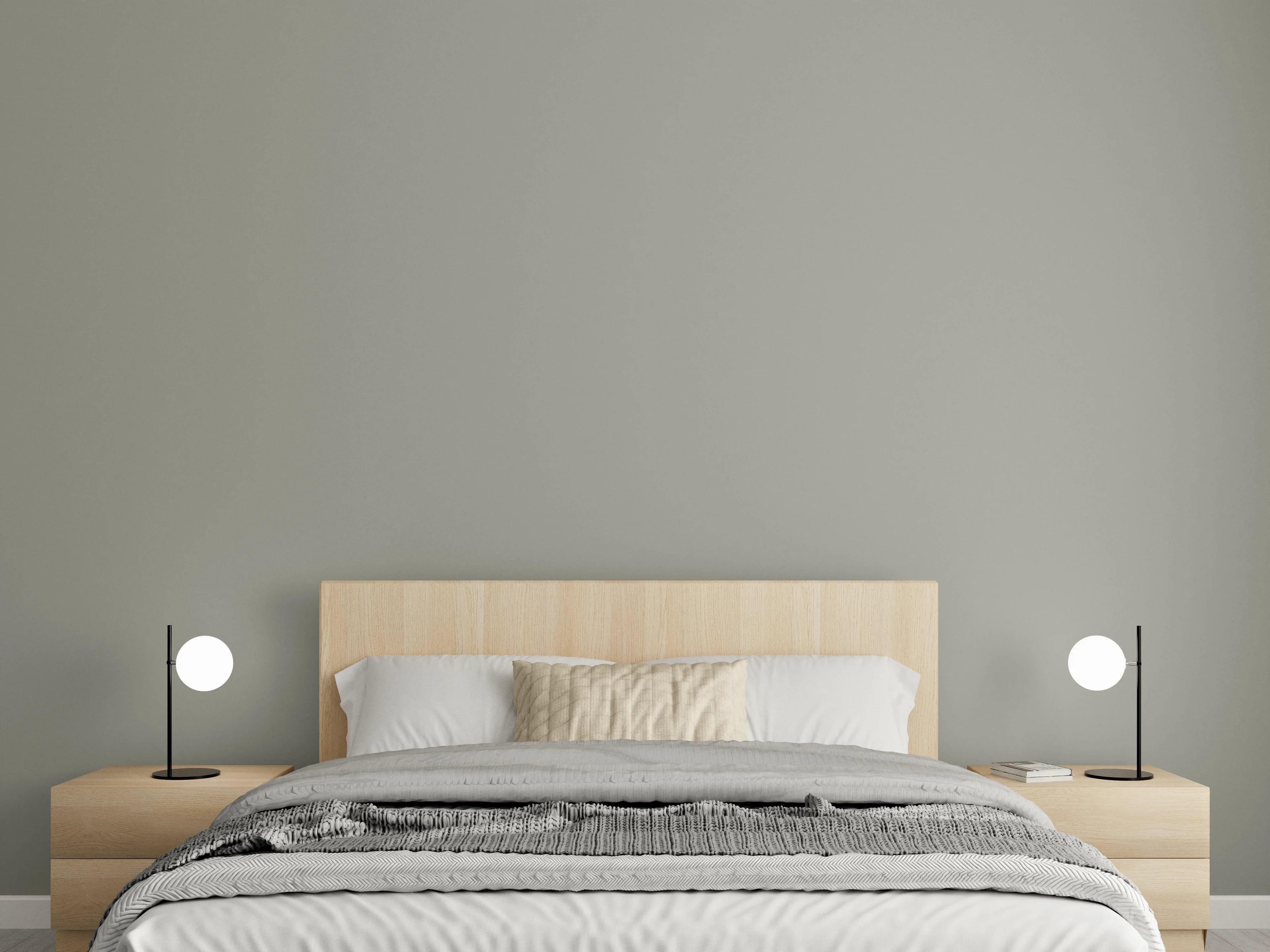 Wandverkleidung Schlafzimmer - RAL 7030 (Steingrau)