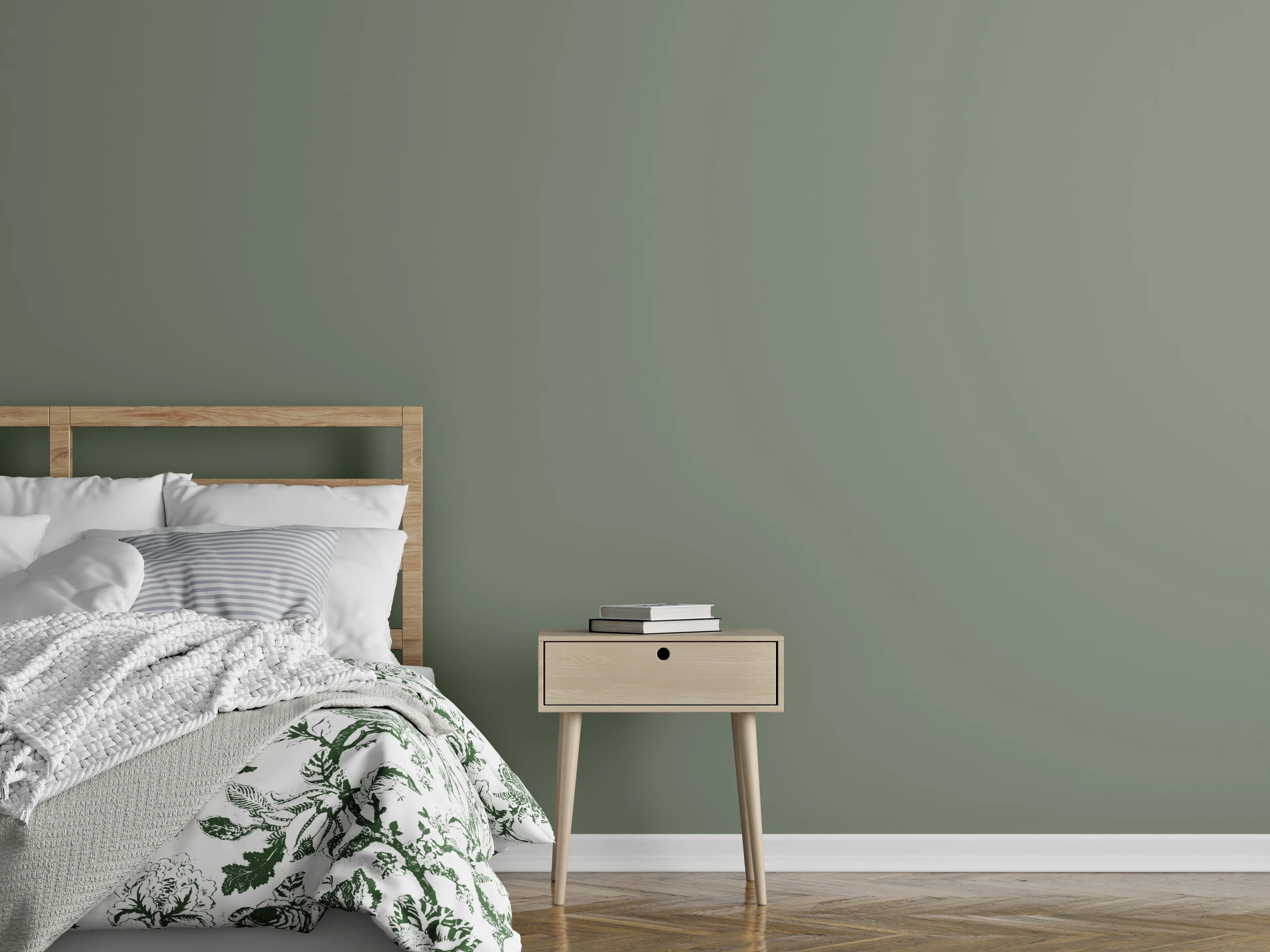 Wandverkleidung Schlafzimmer - RAL 7033 (Zementgrau)