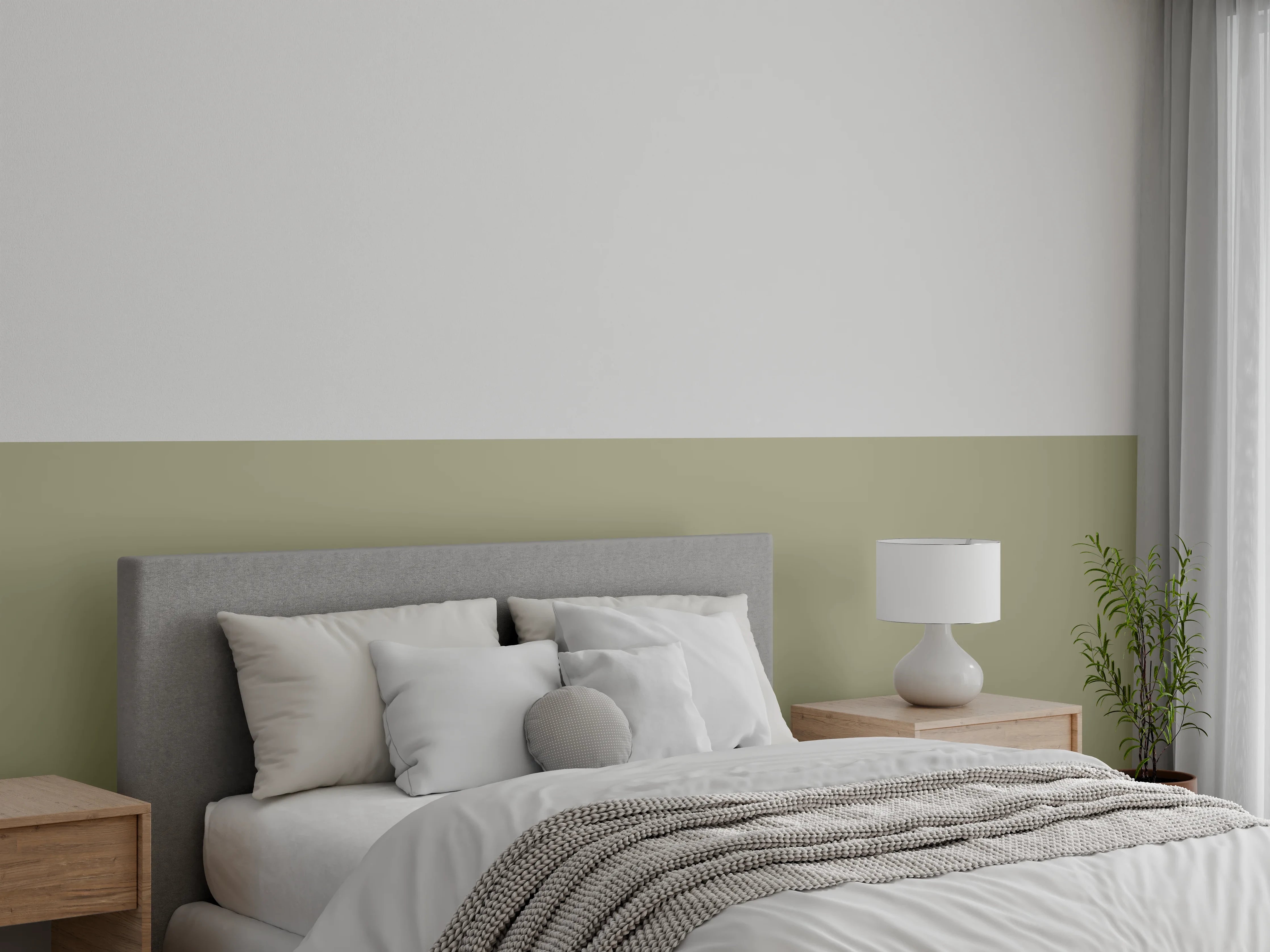 Wandverkleidung Schlafzimmer - RAL 7034 (Gelbgrau)